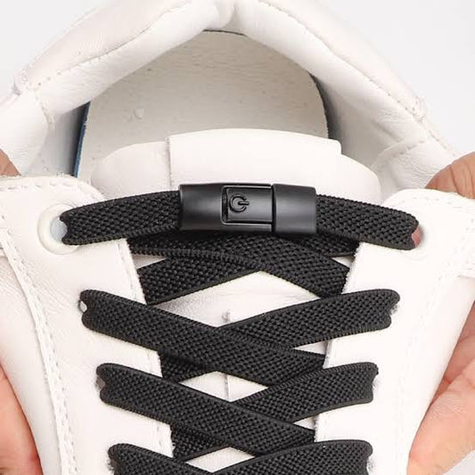 Adaptive ‘No Tie’ Shoelaces — ‘Press and Lock’