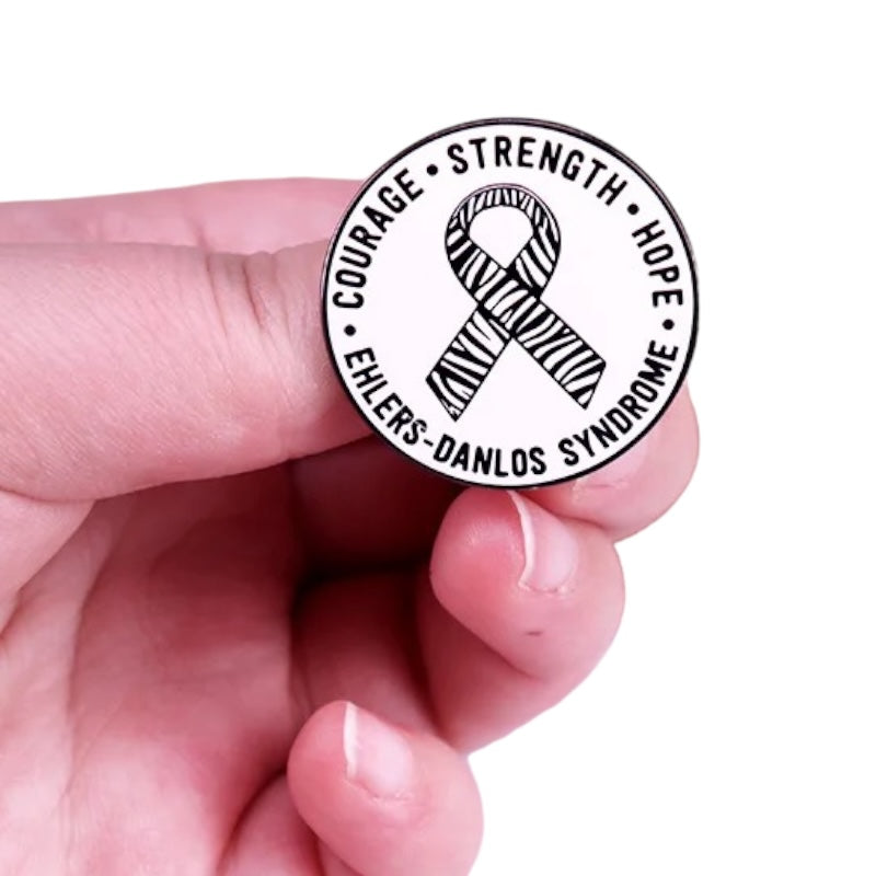 Pin — “Courage. Strength. Hope.” Ehlers Danlos Syndrome Ribbon.