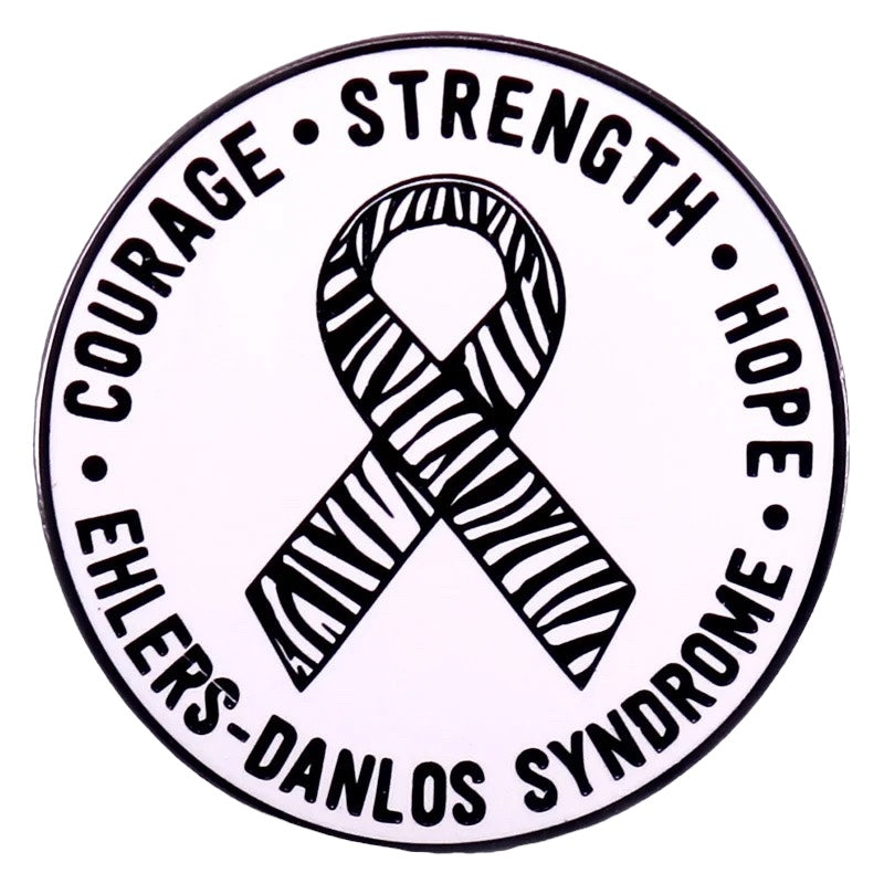 Pin — “Courage. Strength. Hope.” Ehlers Danlos Syndrome Ribbon.