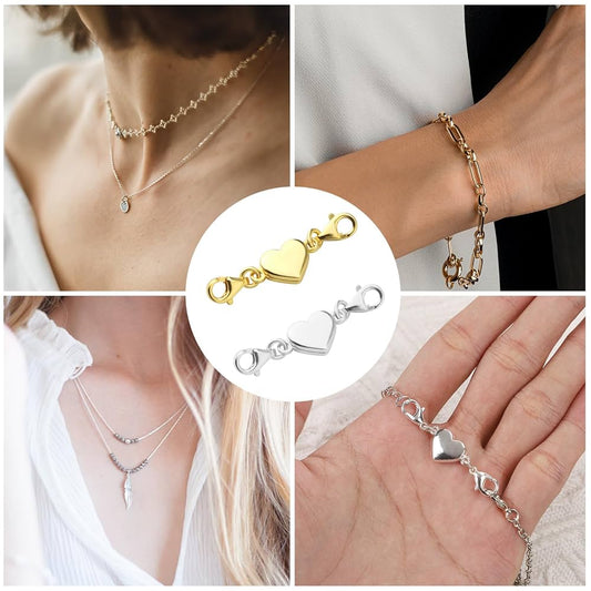 Jewellery Clasp Extender - Magnetic Heart