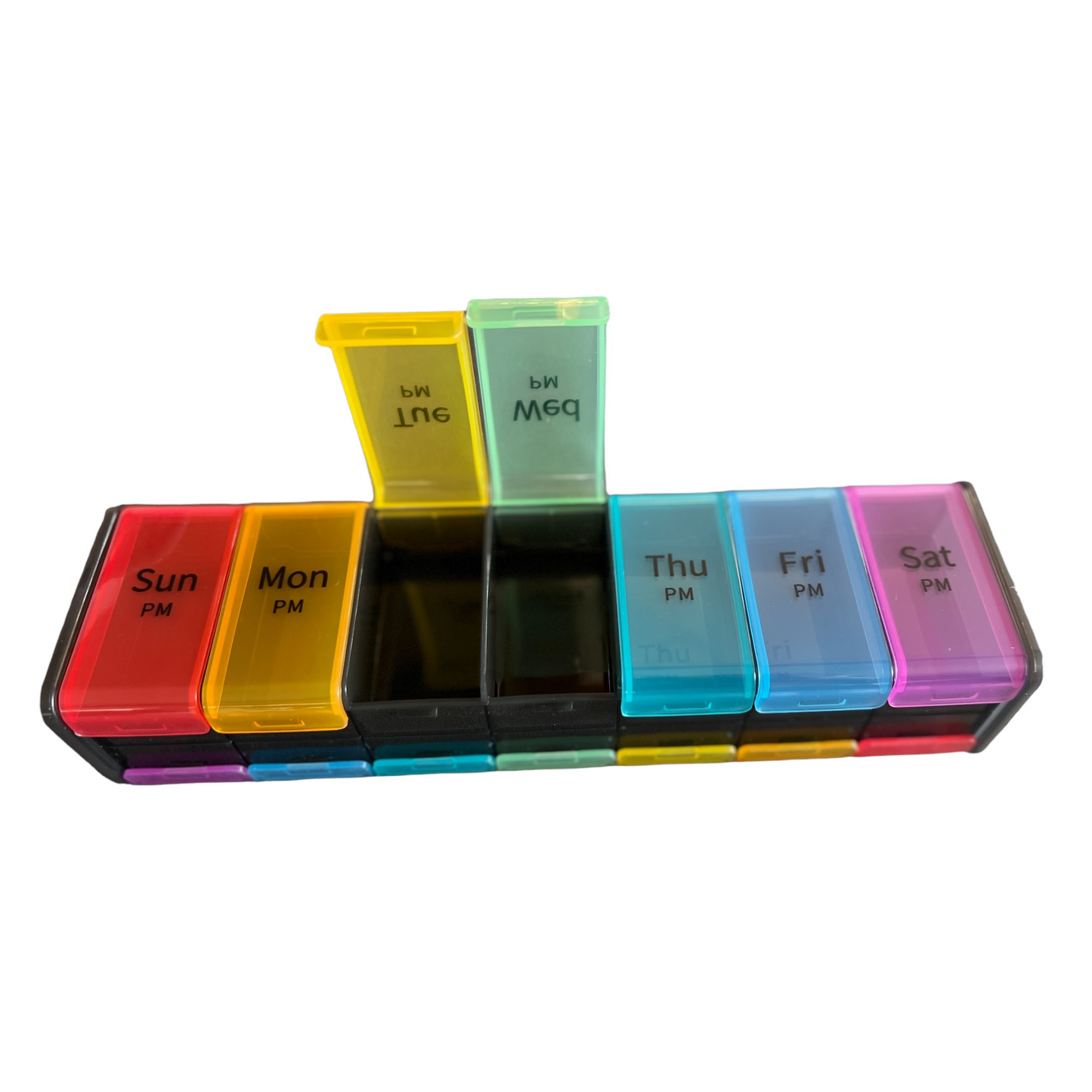 7 Day Pill Box — 2x Blisters Daily - Jumbo Box Managing Medications SPIRIT SPARKPLUGS