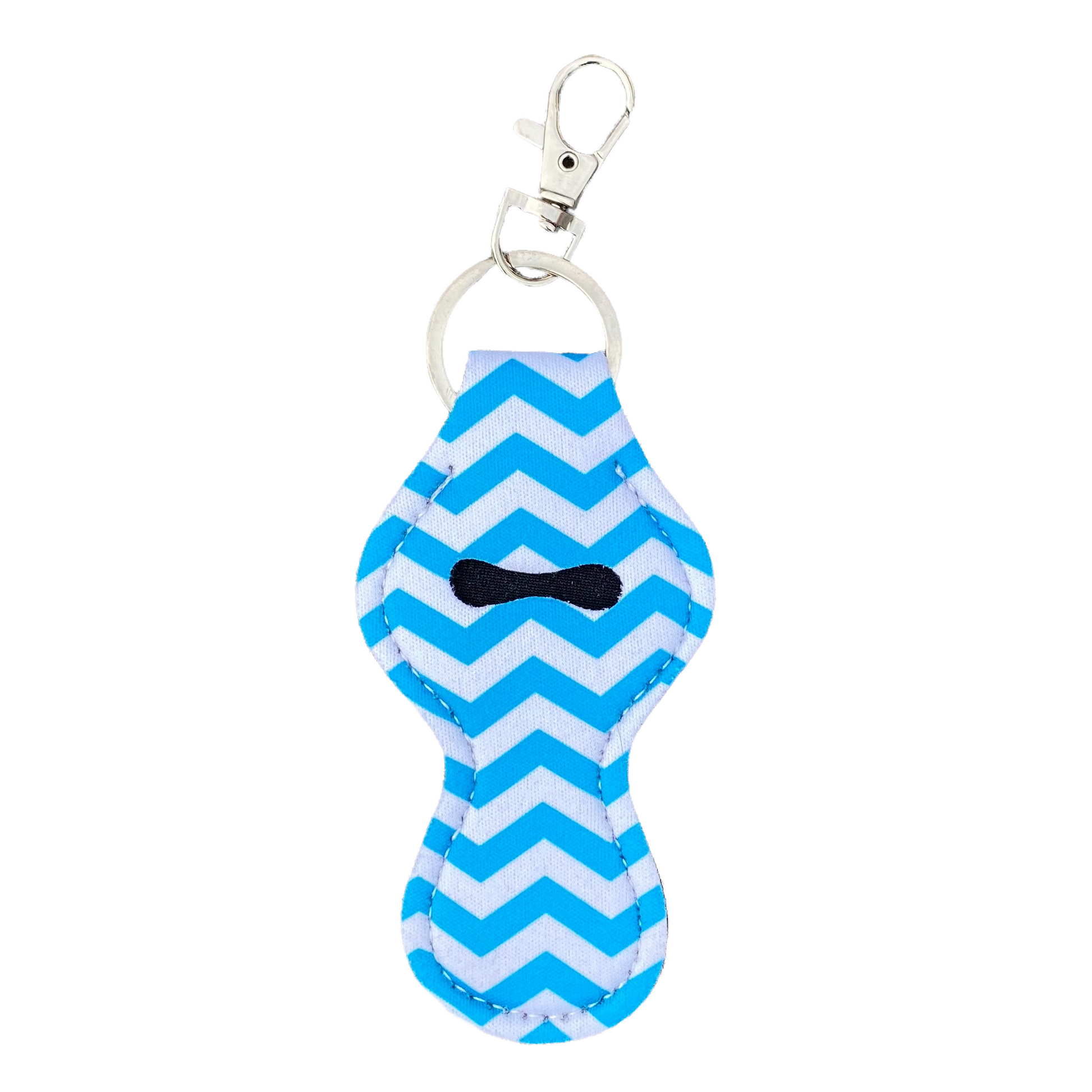 Keyring — Lipstick/Chapstick Holder Keychains SPIRIT SPARKPLUGS Blue Zigzag