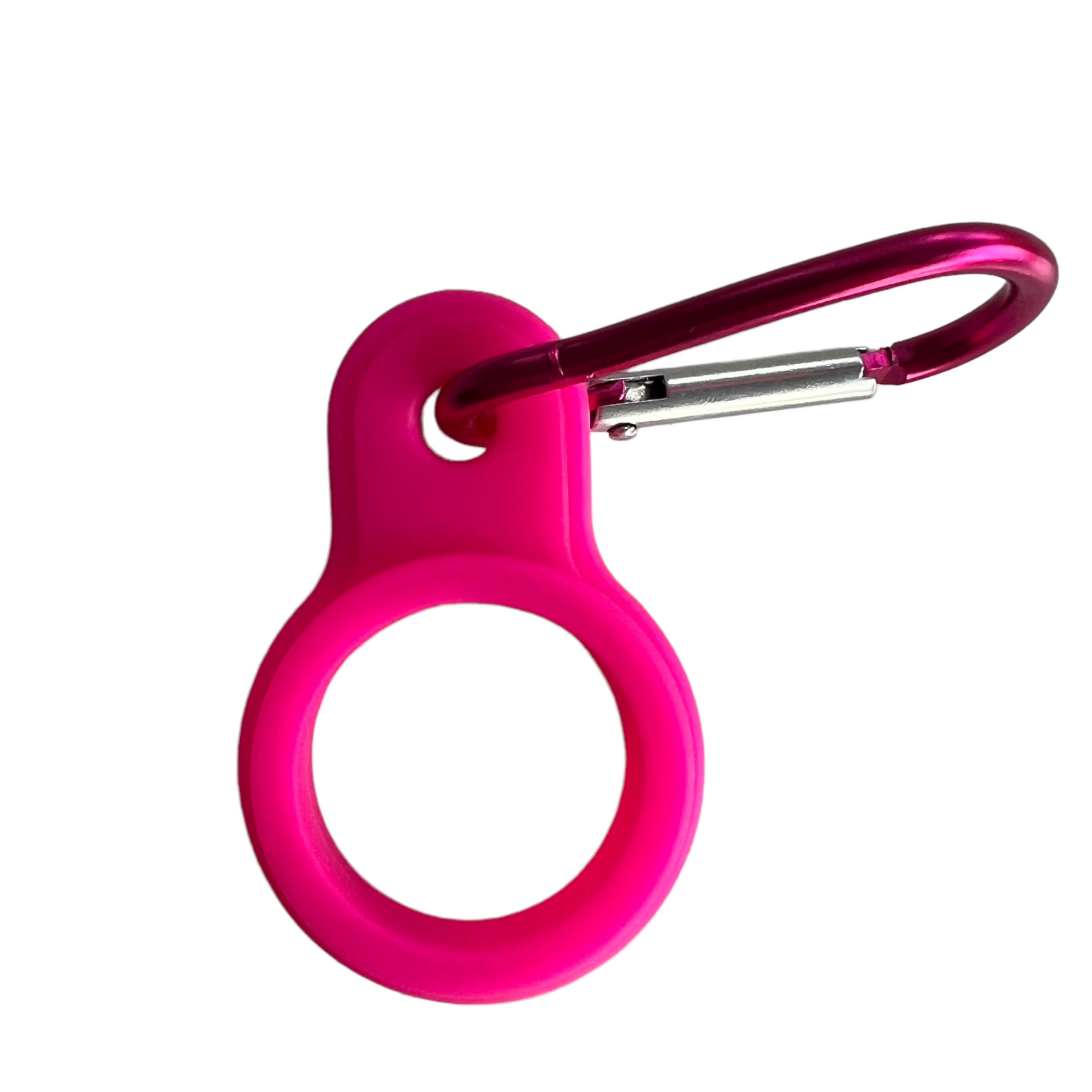 🍦✝️🤳🏼 Silicone Carabiner Bottle Holder  SPIRIT SPARKPLUGS Hot Pink