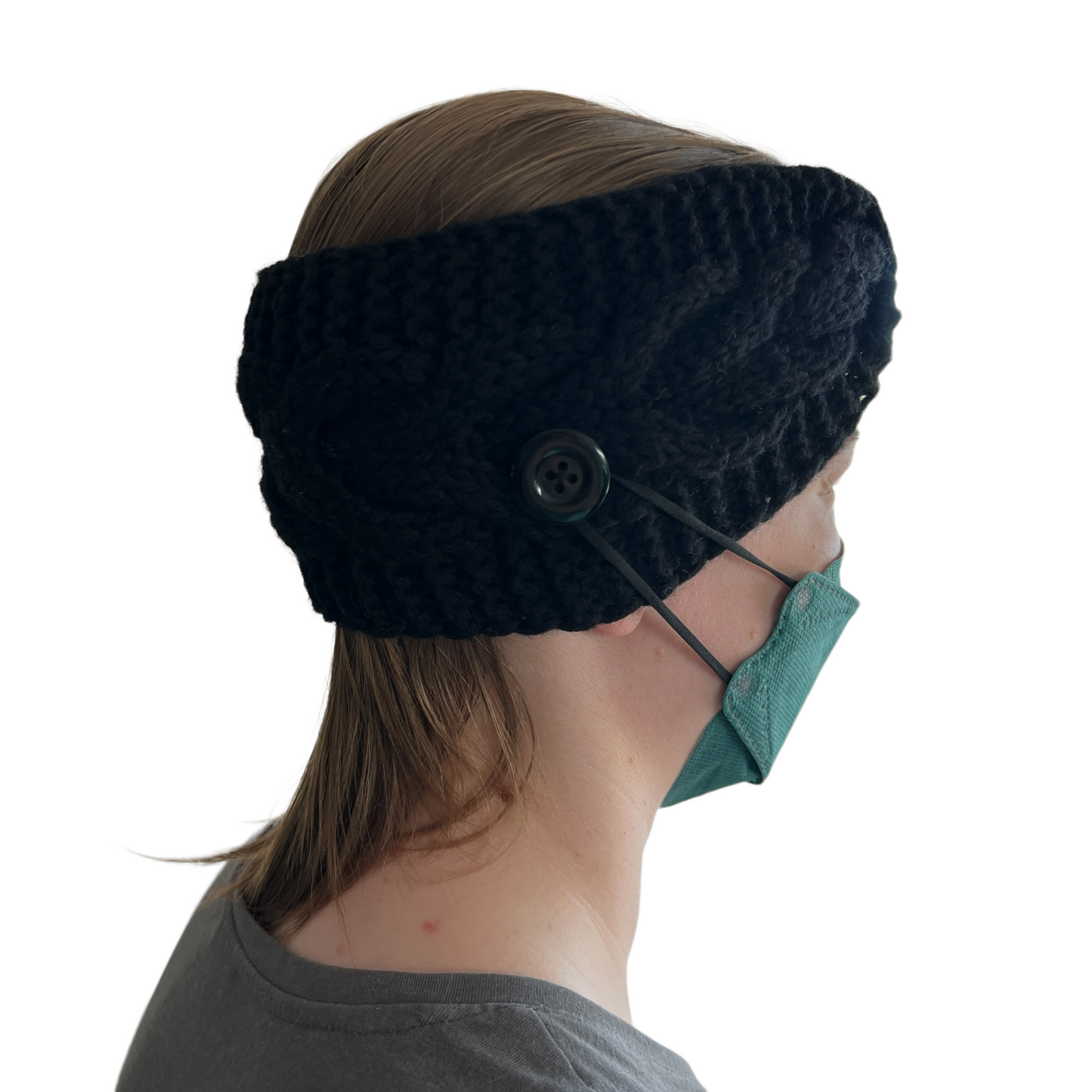 Knitted Headband with Buttons Mask SPIRIT SPARKPLUGS