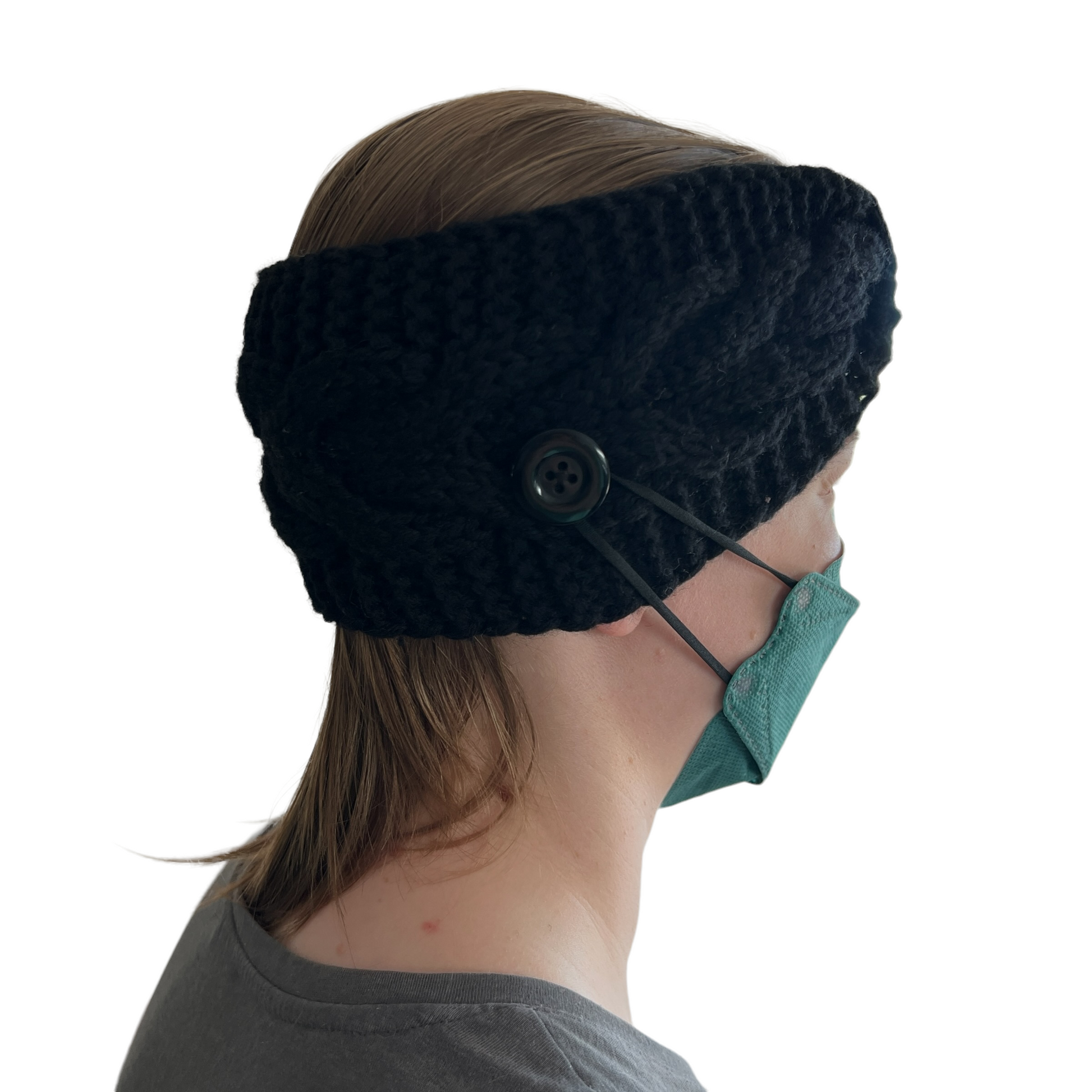 Knitted Headband with Buttons Mask SPIRIT SPARKPLUGS