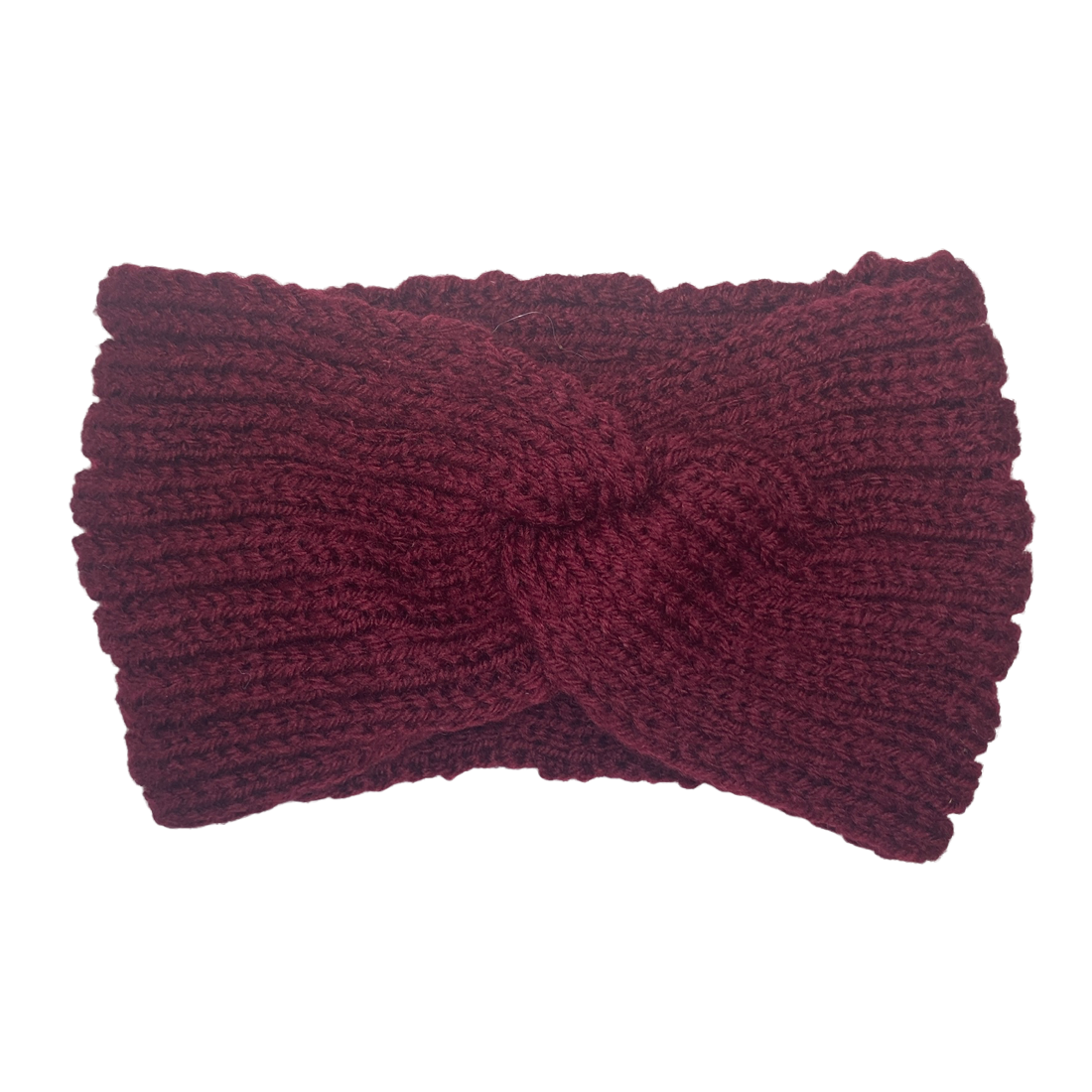 Knitted Headband with Buttons Mask SPIRIT SPARKPLUGS Burgundy