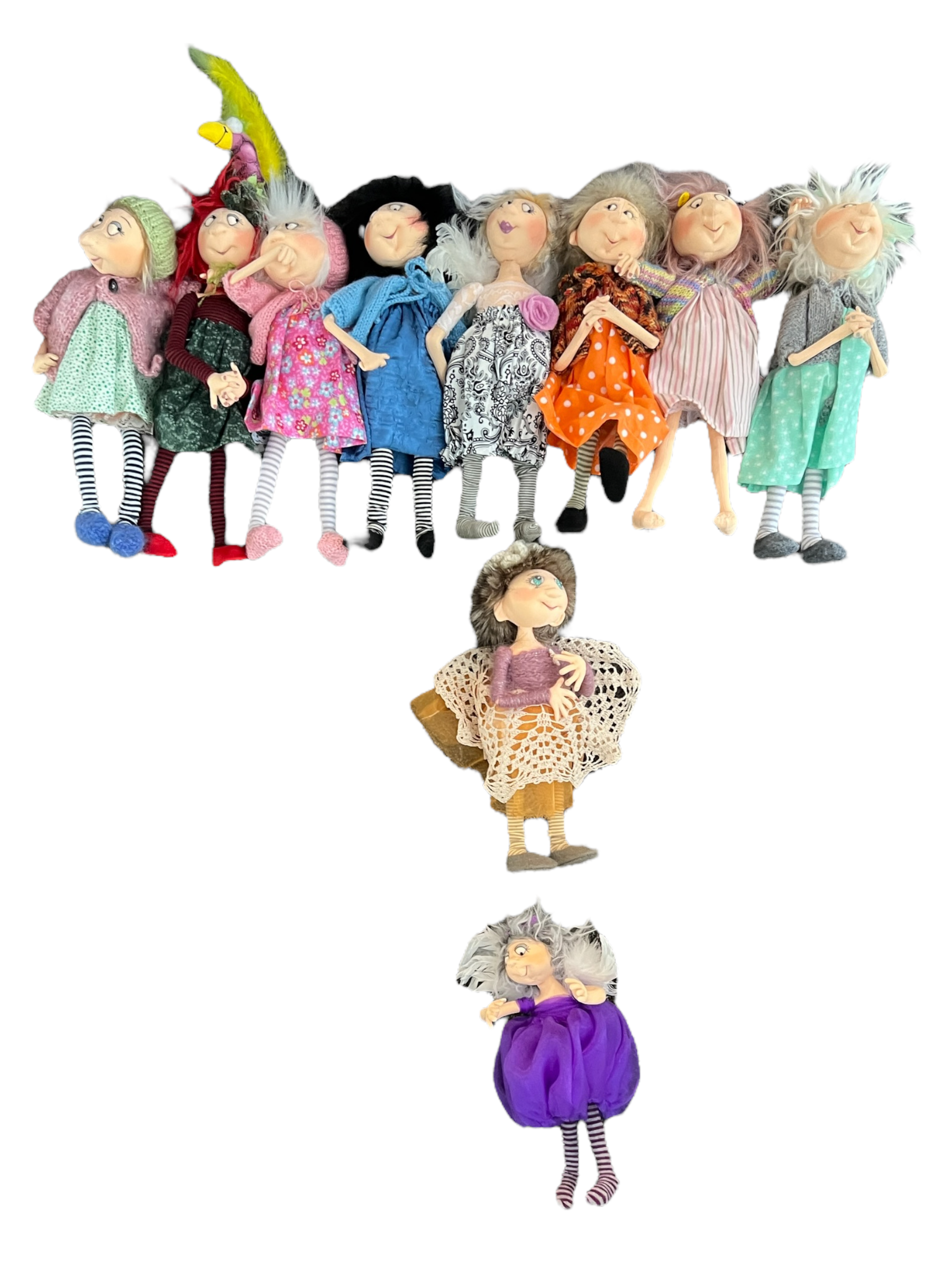 Tina, Sitting Standing Dolls  Splash Quilting