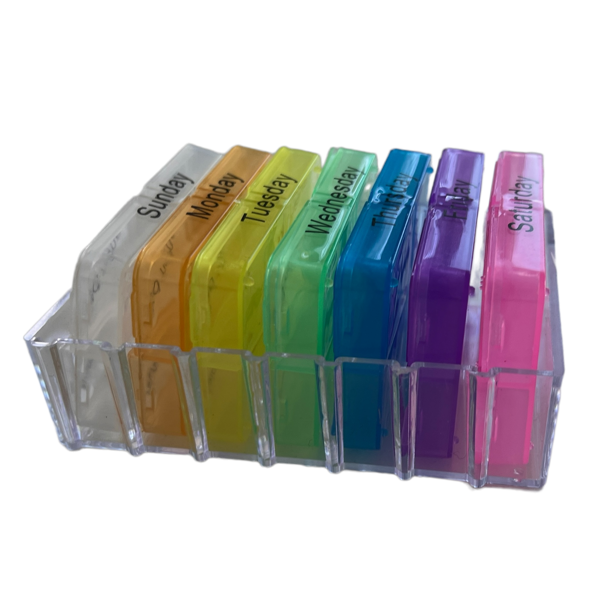 7 Day Pill Box — 4 Doses Daily - COMPACT  SPIRIT SPARKPLUGS