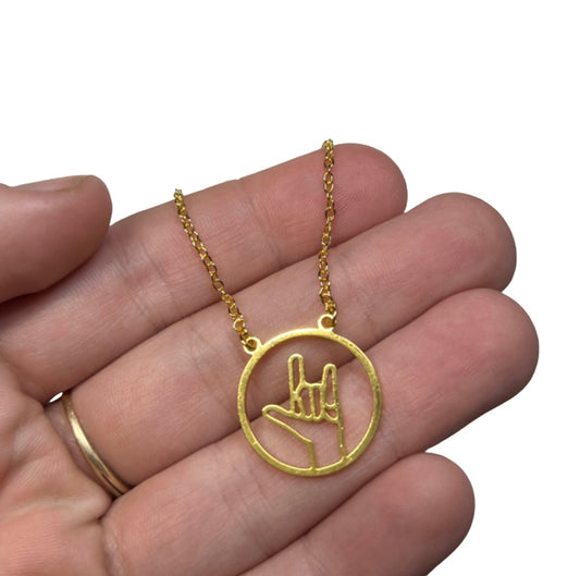 Jewellery — Necklace — Sign Language 'I Love You'  SPIRIT SPARKPLUGS