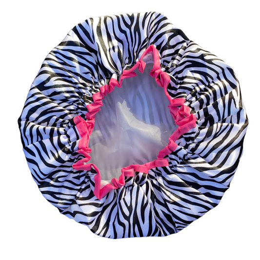 Shower Cap Shower Caps SPIRIT SPARKPLUGS Zebra