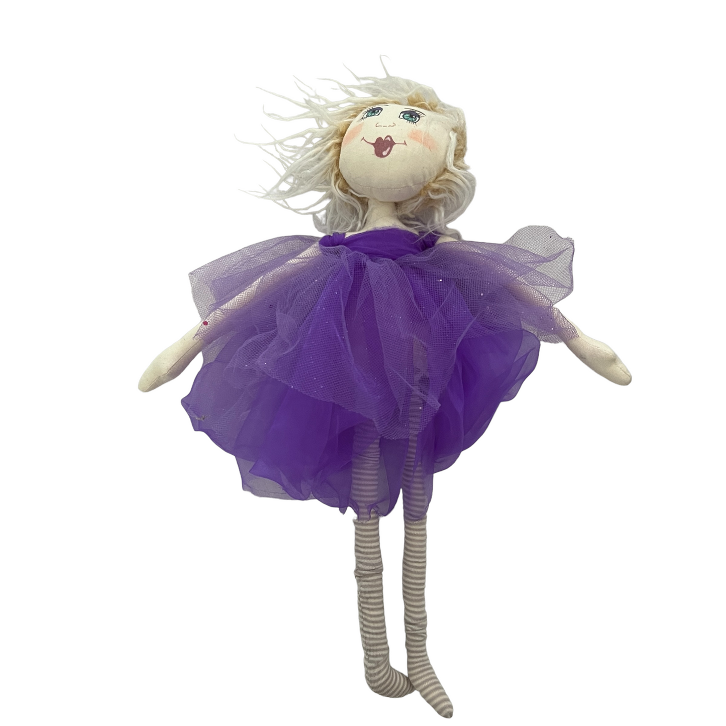 Hanging Princess Fairies Dolls Splash Quilting Stacey Purple dress