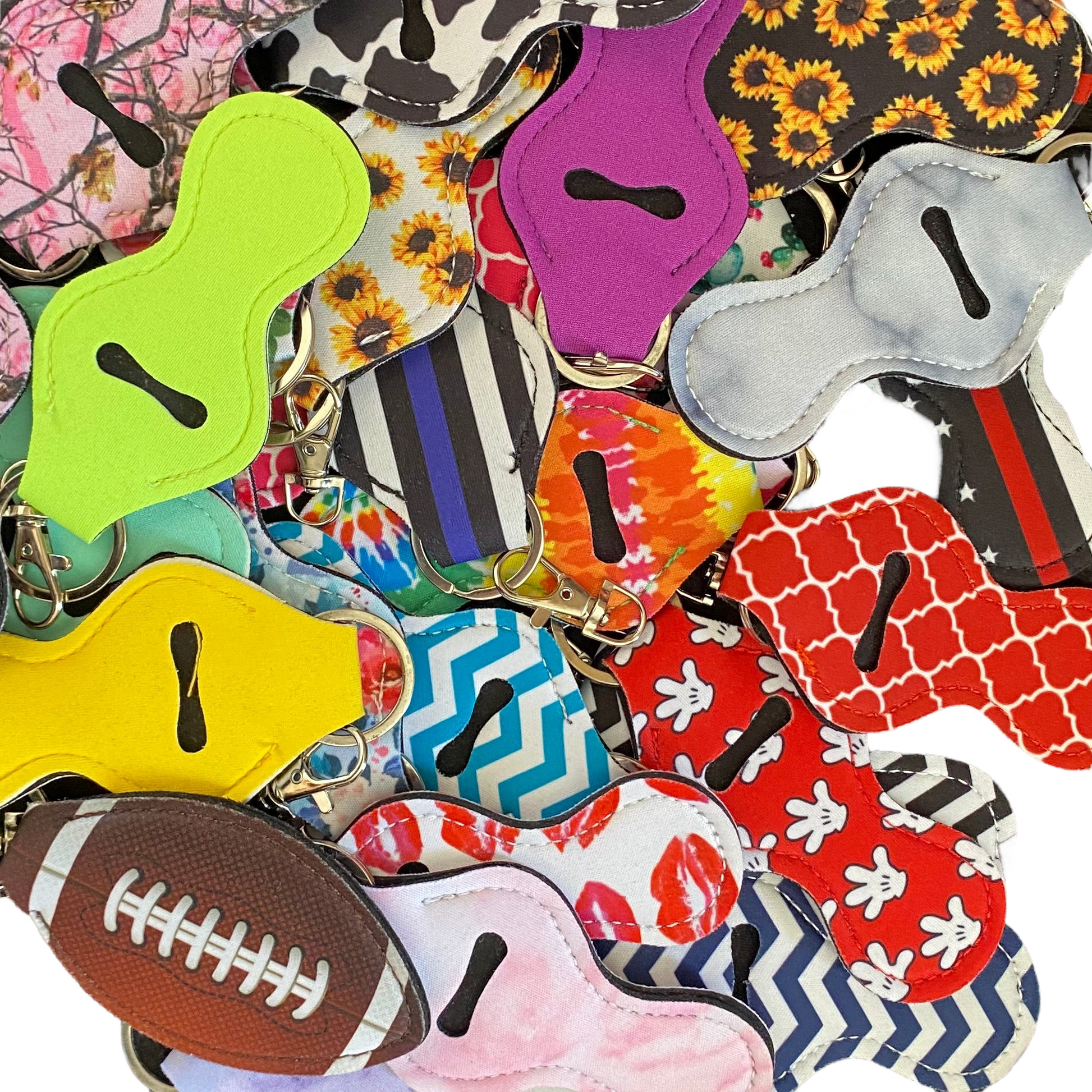 Keyring — Lipstick/Chapstick Holder Keychains SPIRIT SPARKPLUGS 3 x Mystery Assorted Designs (let us surprise you!)