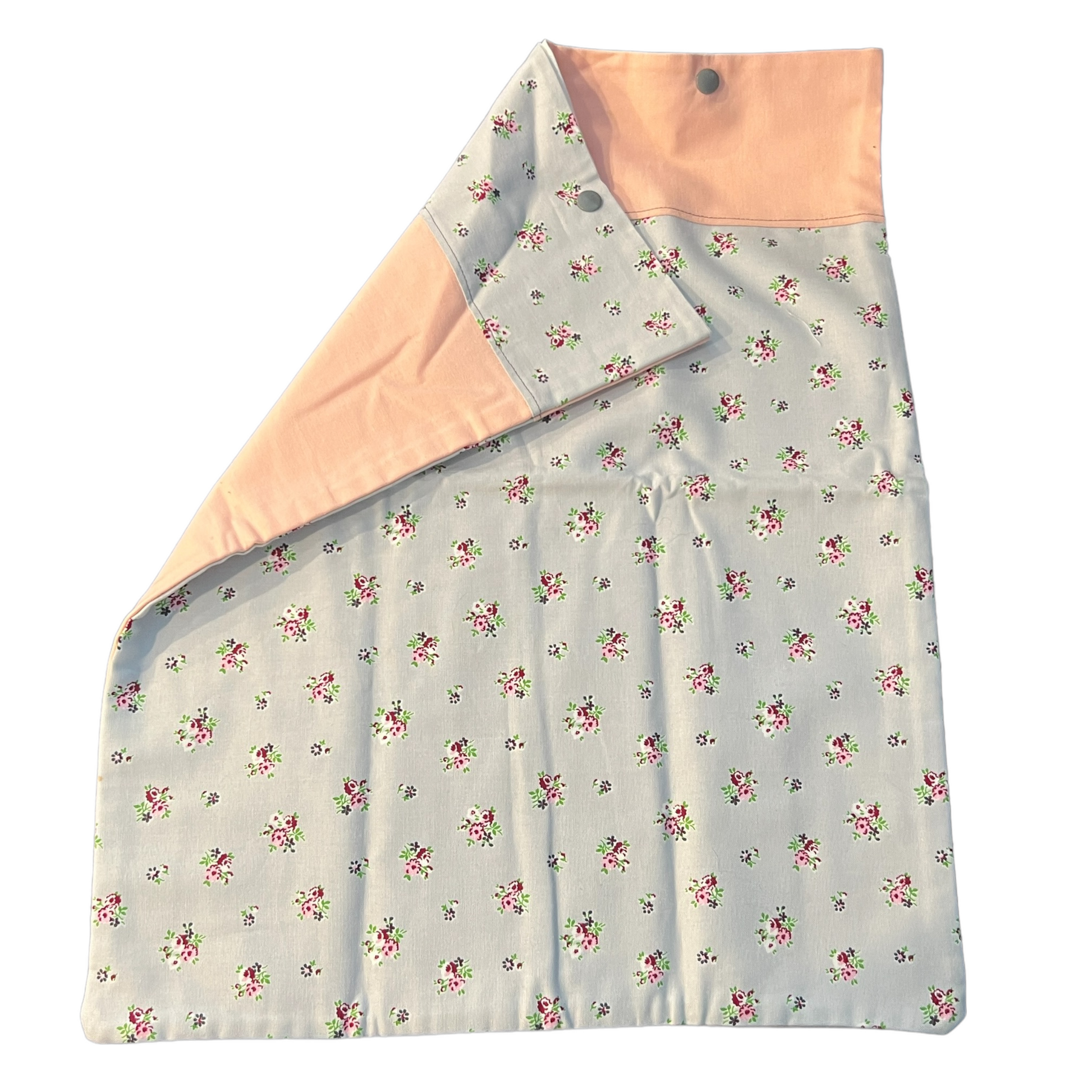 Reusable Cotton Nappy Bags  Splash Quilting Floral and Peach