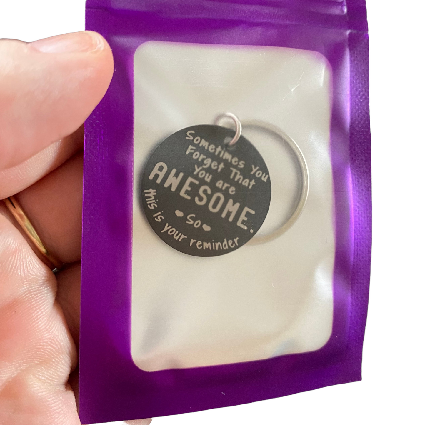 Keyring — 'You're Awesome' Keychains SPIRIT SPARKPLUGS Black