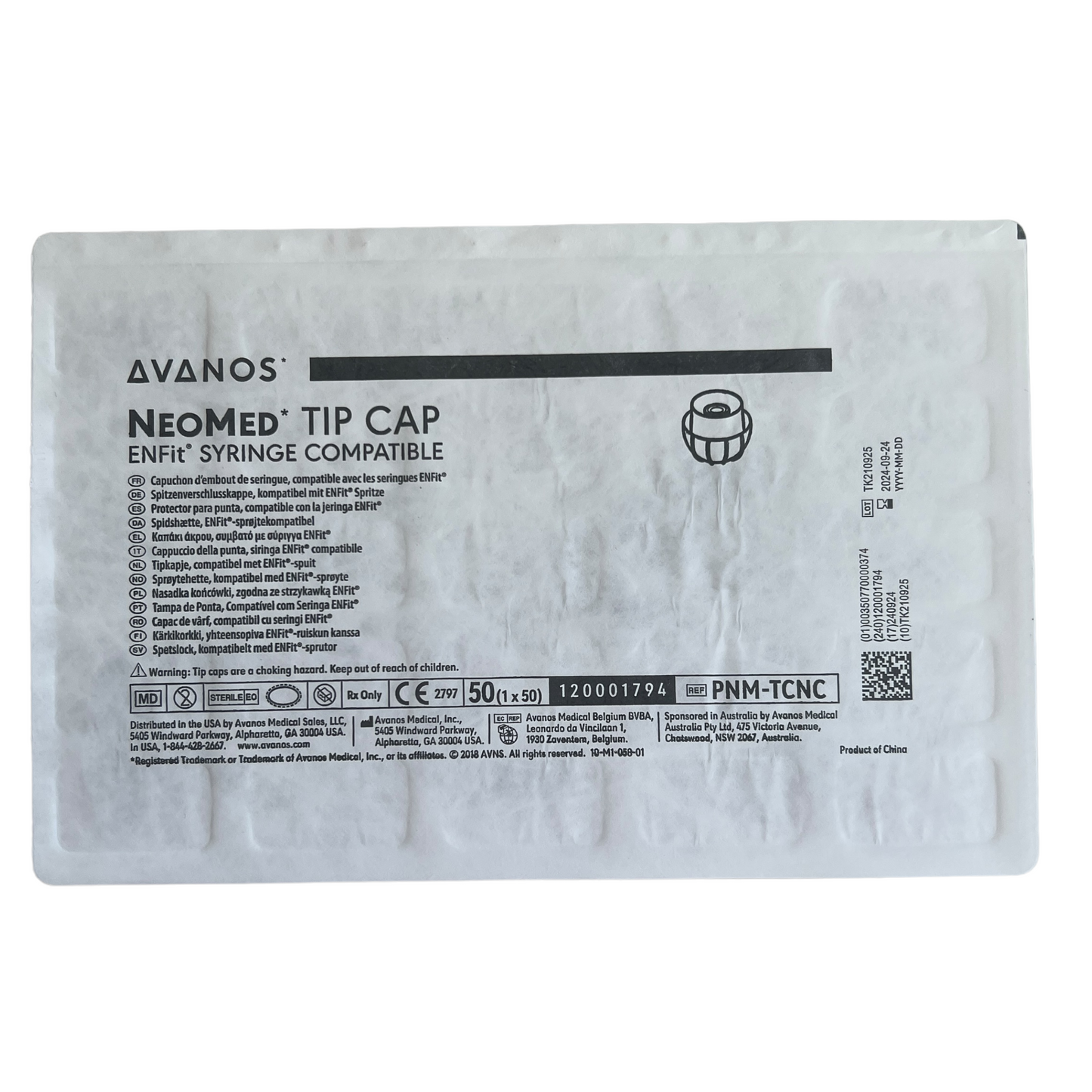 Enfit Syringe Cap by Avanos