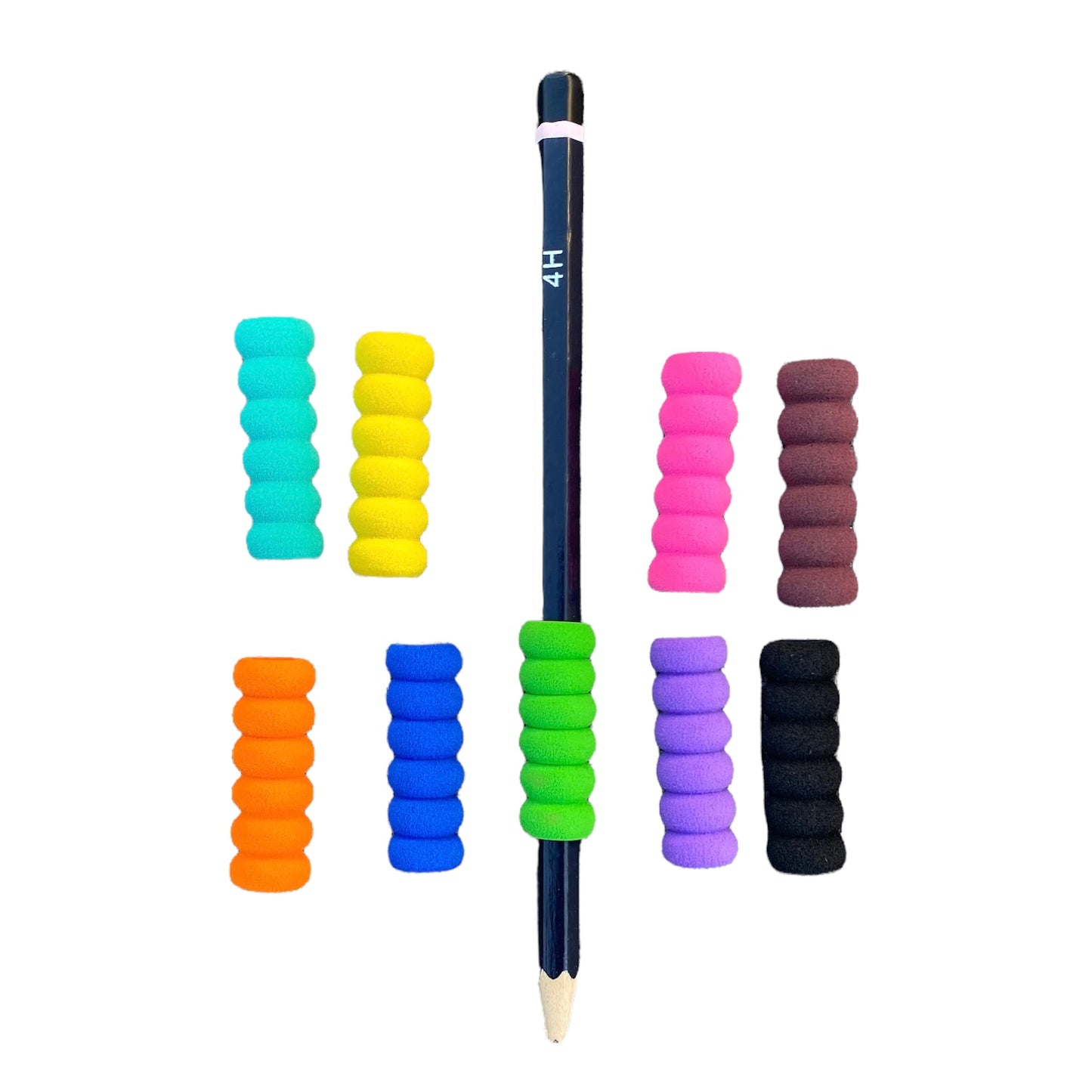 Foam Pencil Grips Stationery SPIRIT SPARKPLUGS Assorted (Full Colour Range)