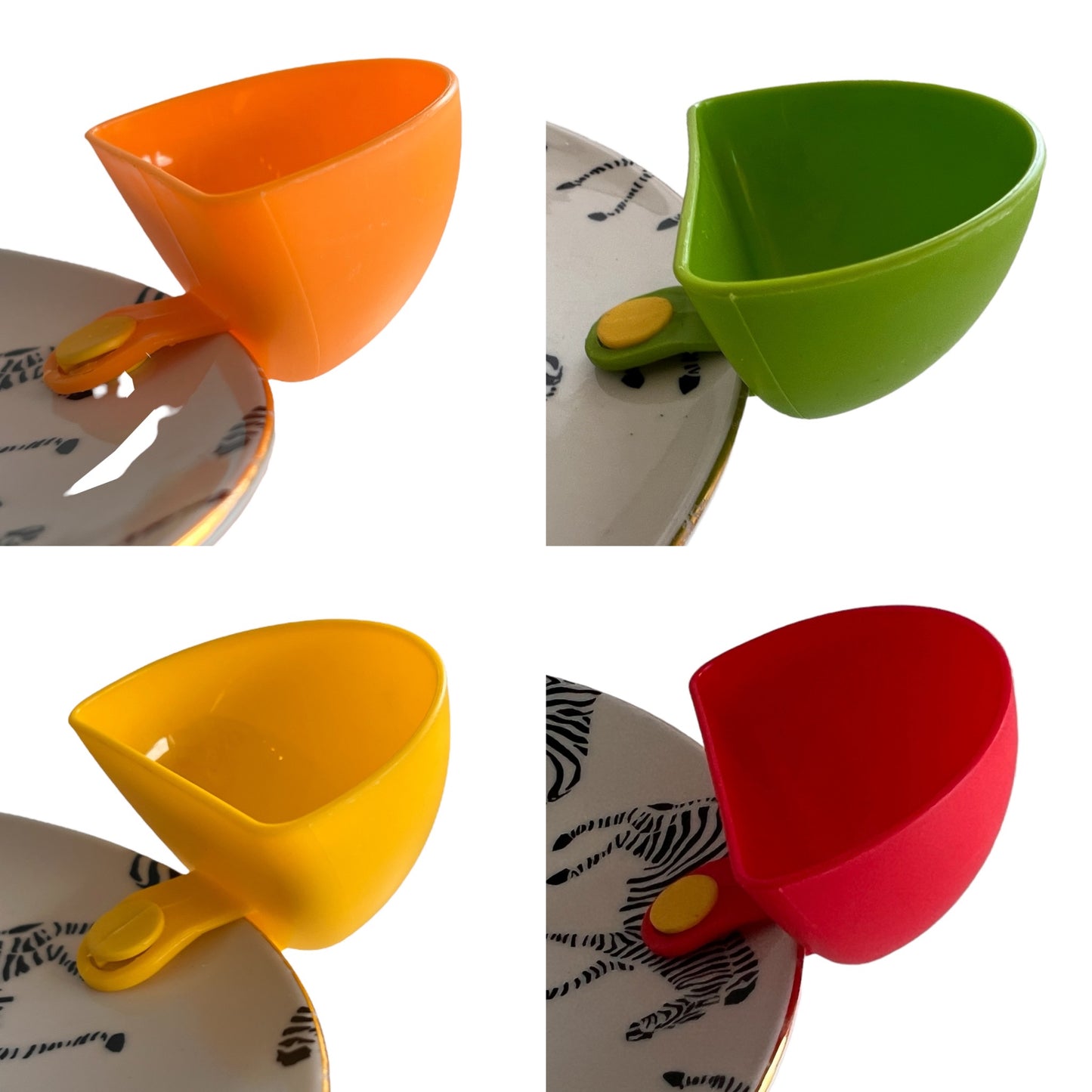 Clip On Sauce Bowl  SPIRIT SPARKPLUGS Assorted 4 Pack