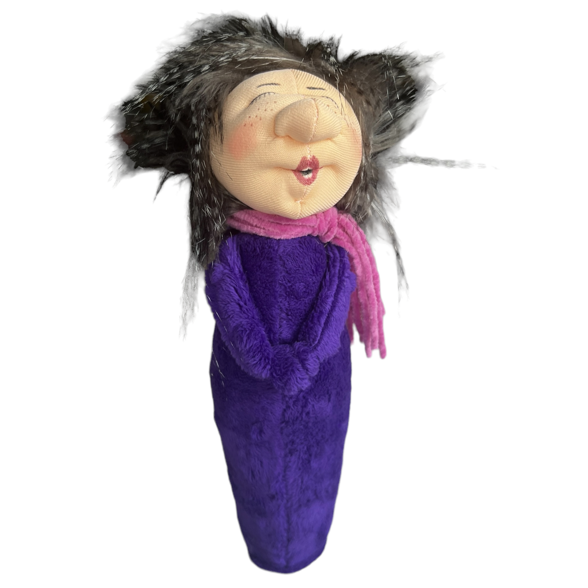 Choir Singers, Large Doll  Splash Quilting Penny / Purple with Pink Scarf