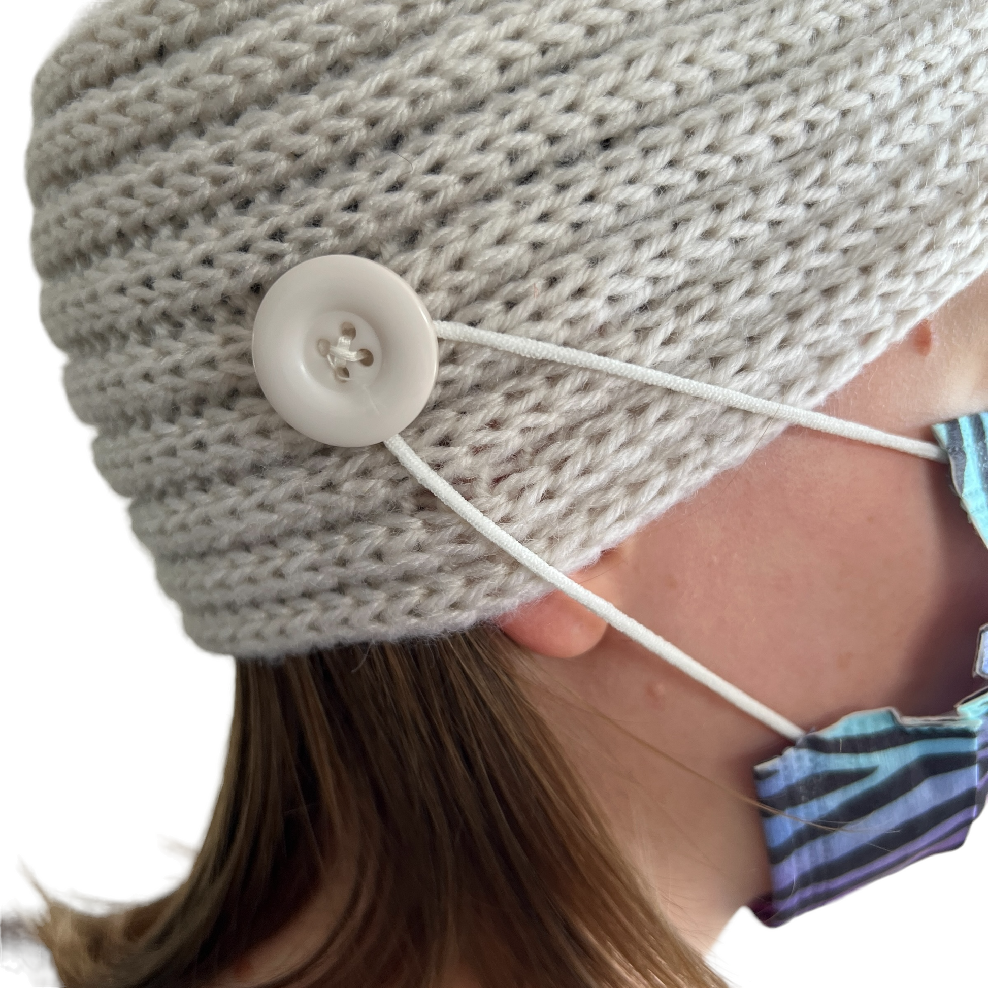 Knitted Headband with Buttons Mask SPIRIT SPARKPLUGS