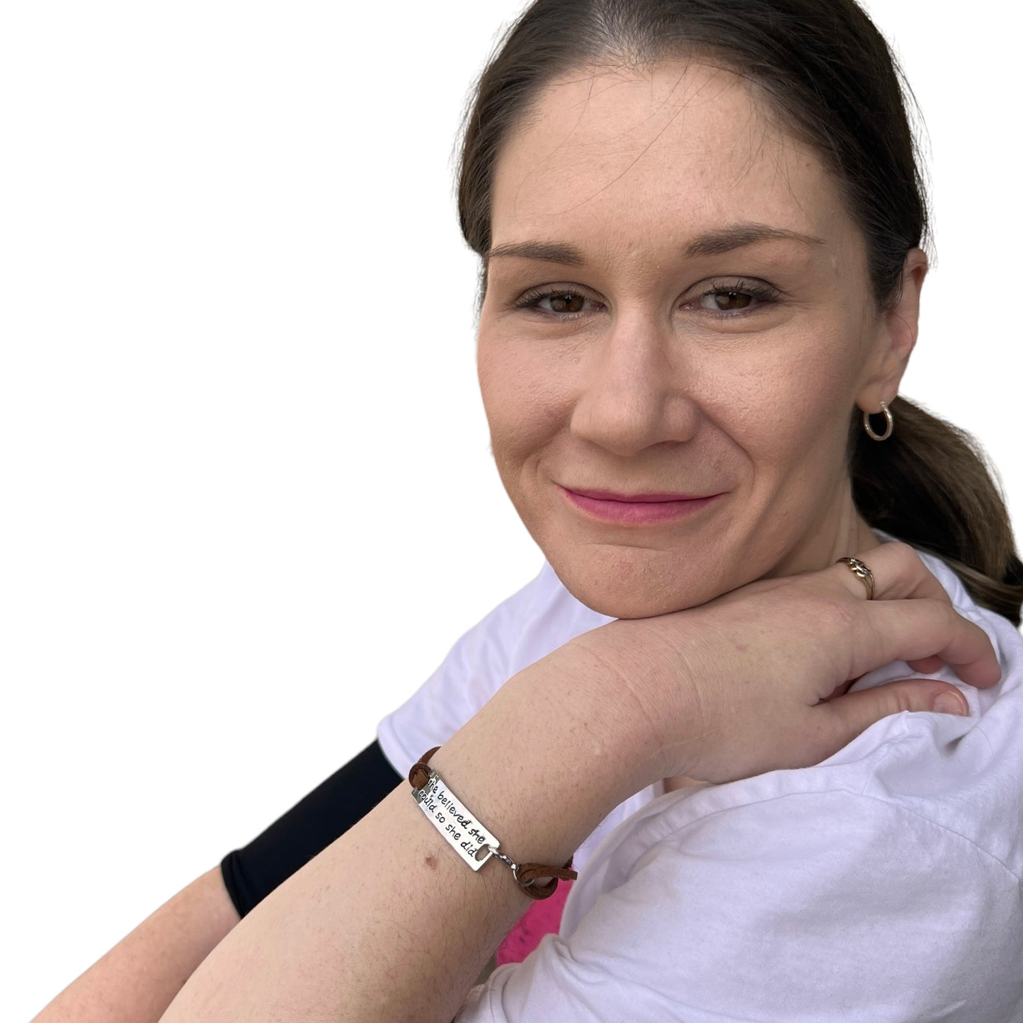 Bracelet — “She believed she could so she did!” Bracelets SPIRIT SPARKPLUGS