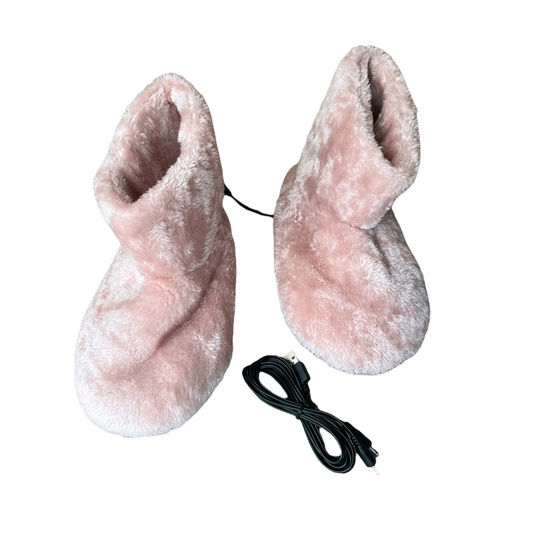 USB Heated Slippers Shoes SPIRIT SPARKPLUGS Blush Pink