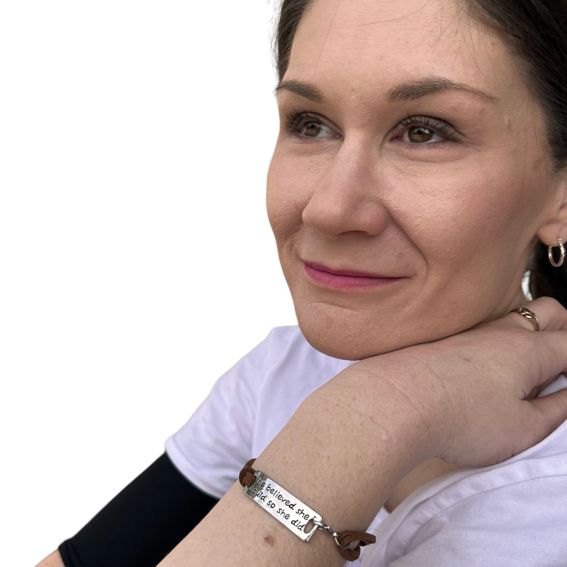 Bracelet — “She believed she could so she did!” Bracelets SPIRIT SPARKPLUGS