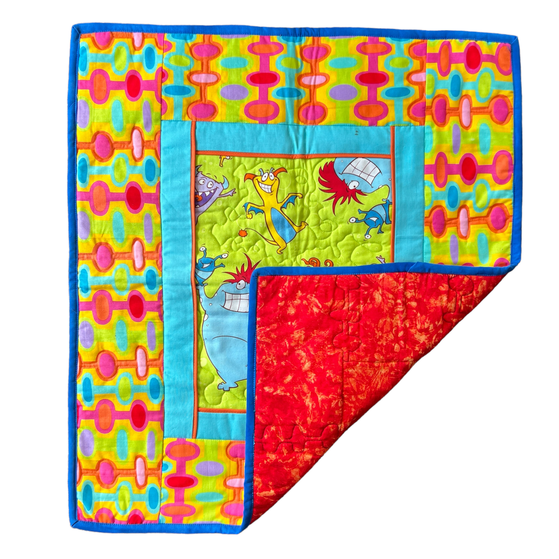 Carseat Capsule Quilt Swaddling & Receiving Blankets Splash Quilting Patterned / Red Backed