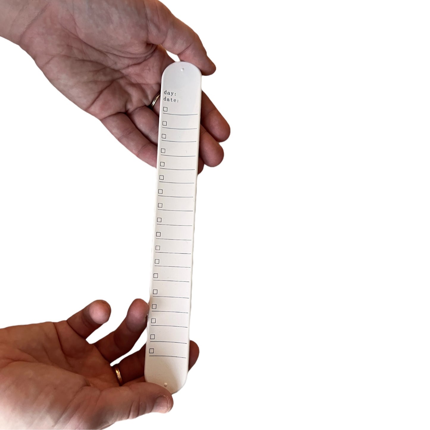Reusable Memo Slap Wrist Band SPIRIT SPARKPLUGS White