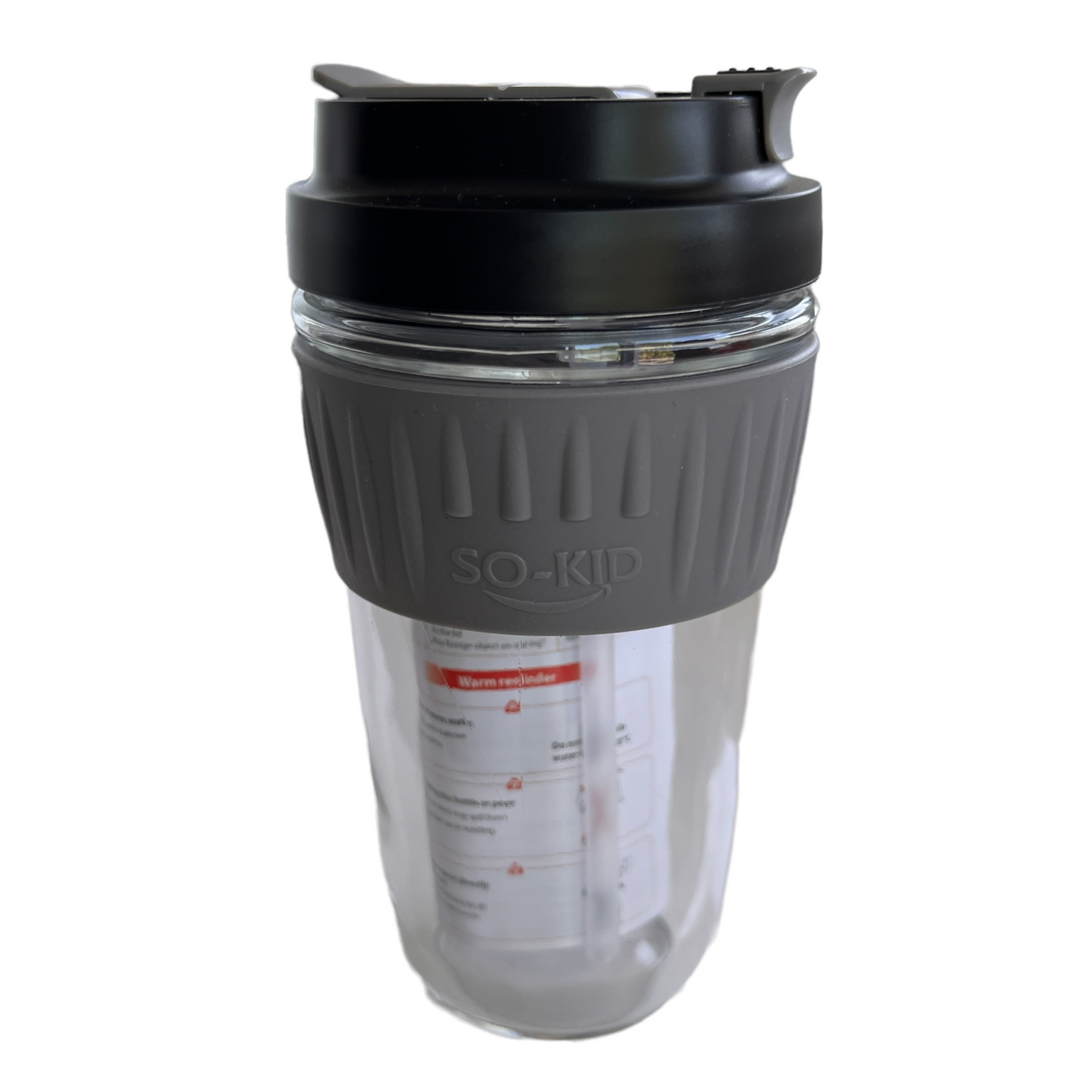 Heavy duty glass mug with lid and built in straw Mobility & Accessibility SPIRIT SPARKPLUGS