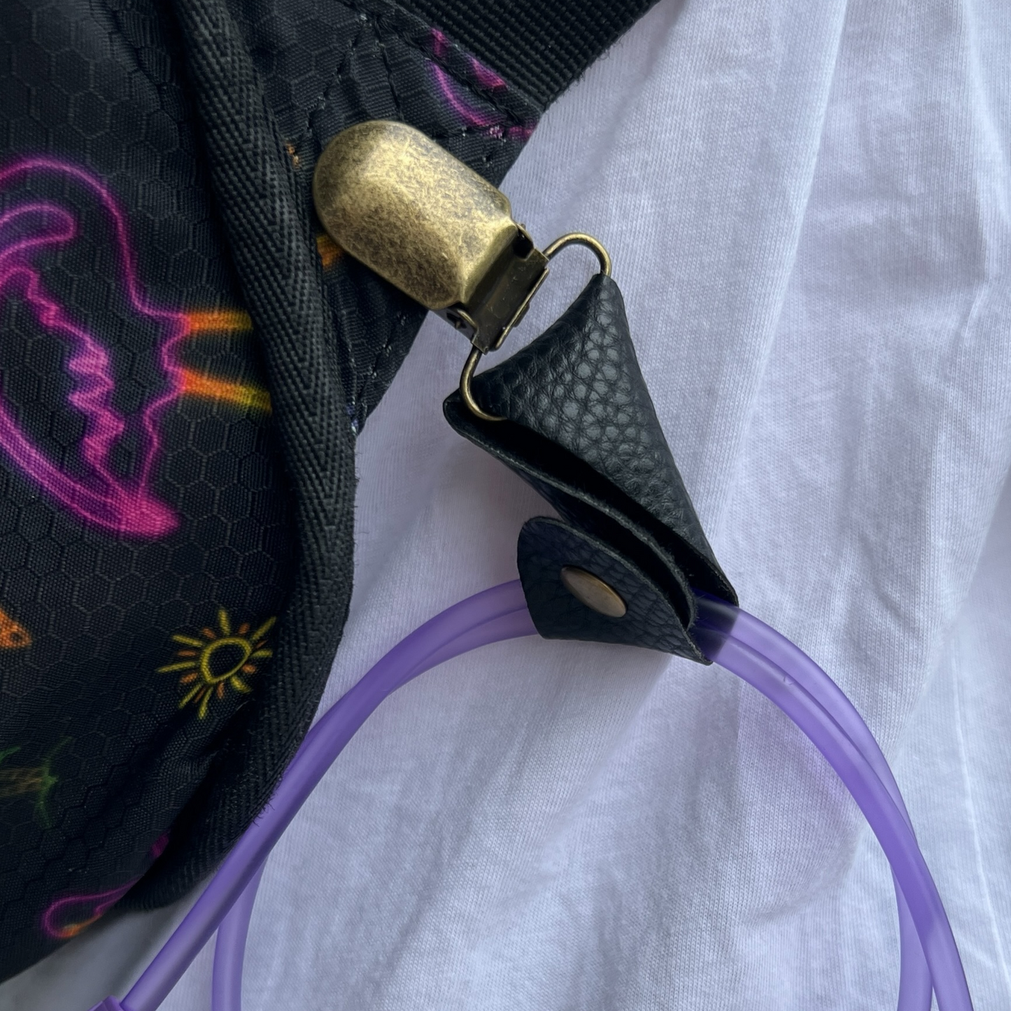 Leather Tubie Clip / Handbag Accessory  SPIRIT SPARKPLUGS