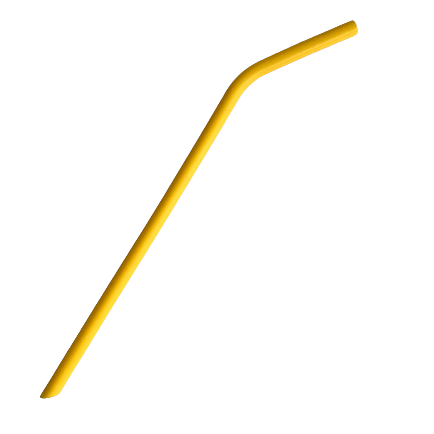 Tall Silicone Straws SPIRIT SPARKPLUGS Yellow