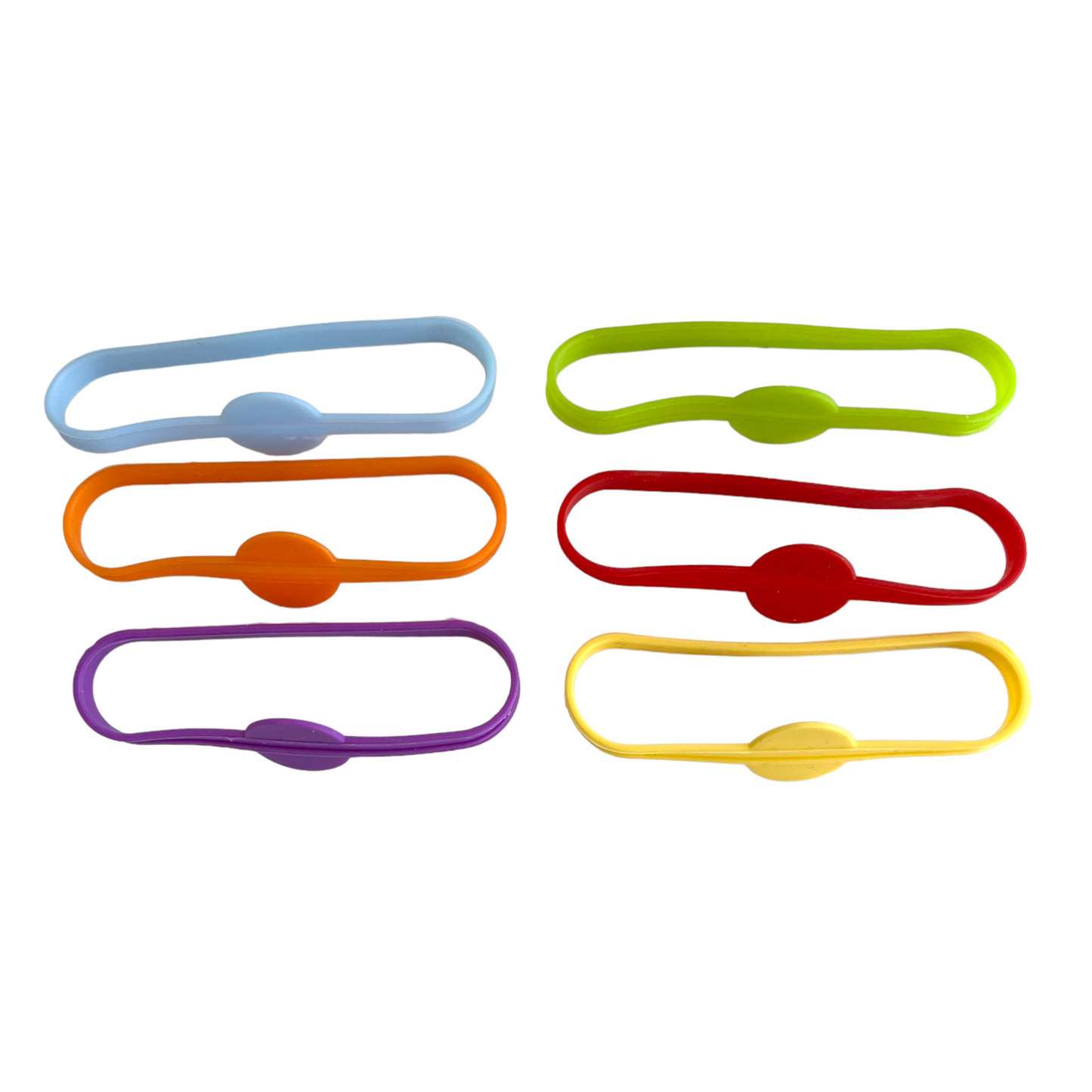Silicone Drink Identifier Bands, 6 PACK