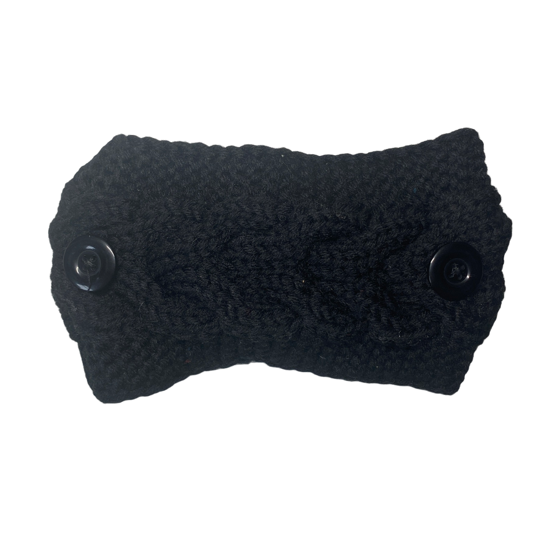 Knitted Headband with Buttons Mask SPIRIT SPARKPLUGS Black