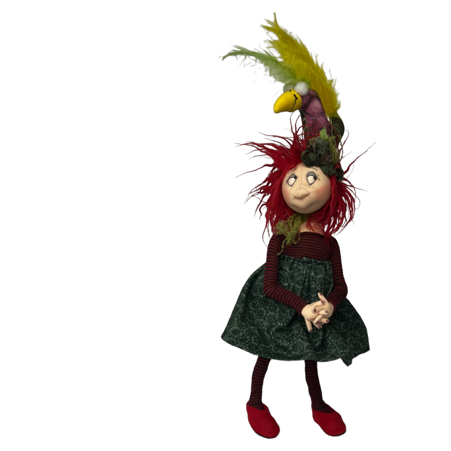 Tina, Sitting Standing Dolls  Splash Quilting Large / Fancy Hat