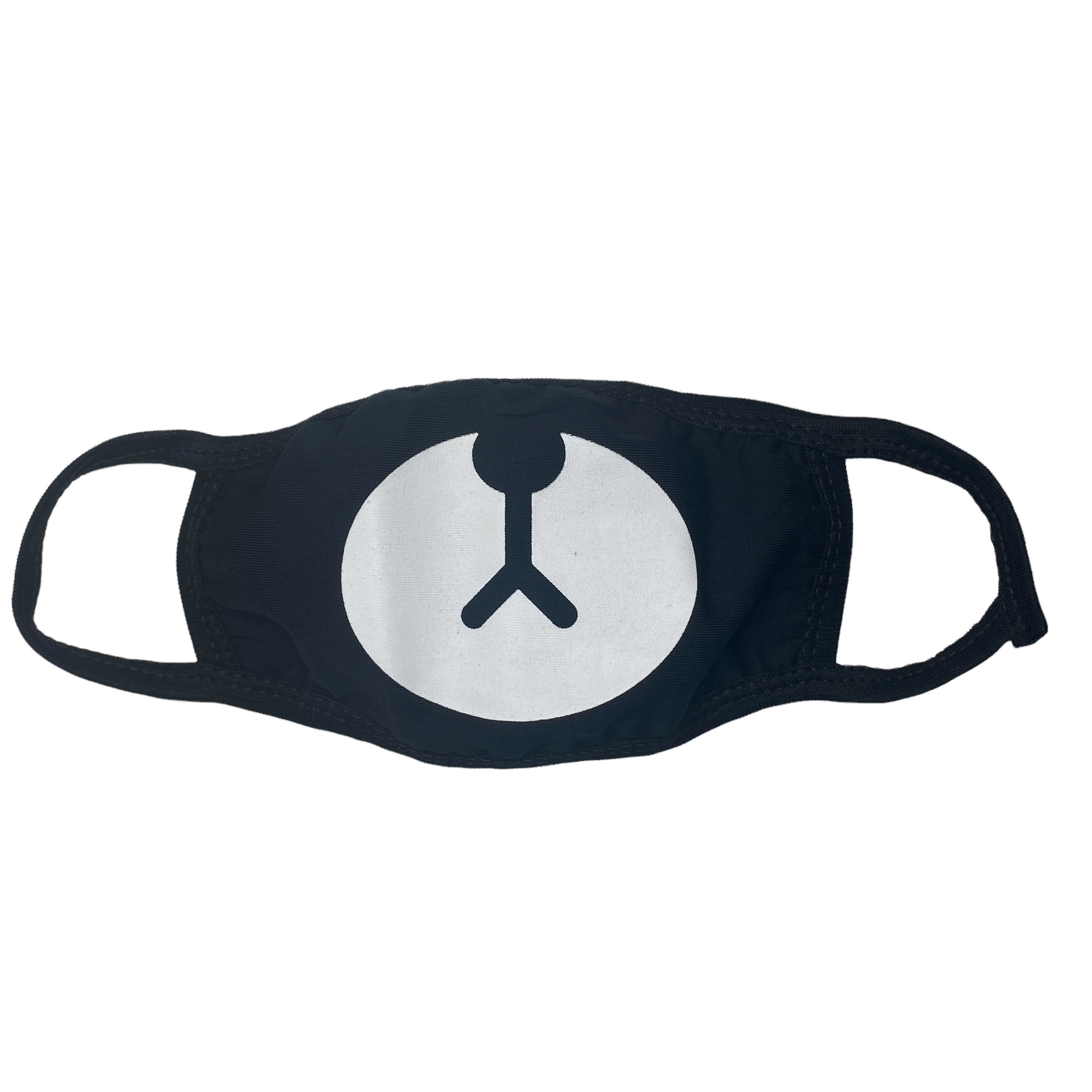 Adult Reusable Fabric Cotton Masks Mask SPIRIT SPARKPLUGS Teddy Bear Snout Black/White