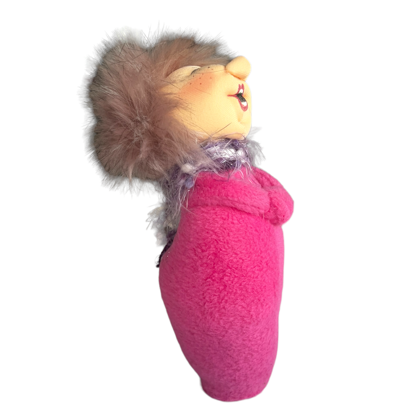 Choir Singers, Large Doll  Splash Quilting Natty / Pink with Purple Scarf