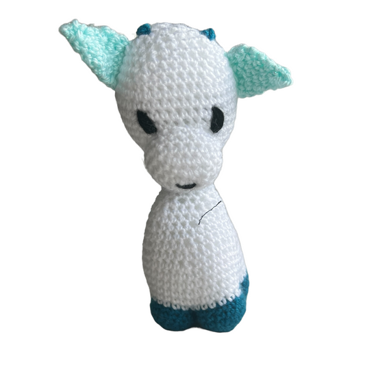 Handmade Crochet Animals  Splash Quilting Deer White + Green