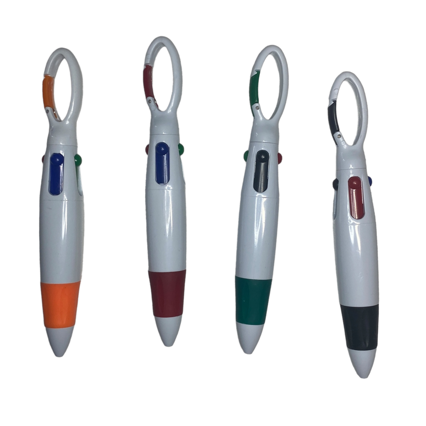 Four Color Pen with Carabiner Clip Stationery SPIRIT SPARKPLUGS