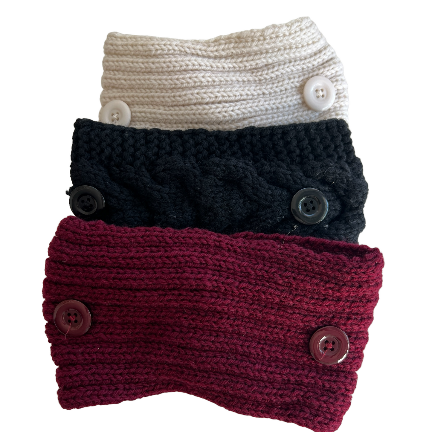 Knitted Headband with Buttons Mask SPIRIT SPARKPLUGS