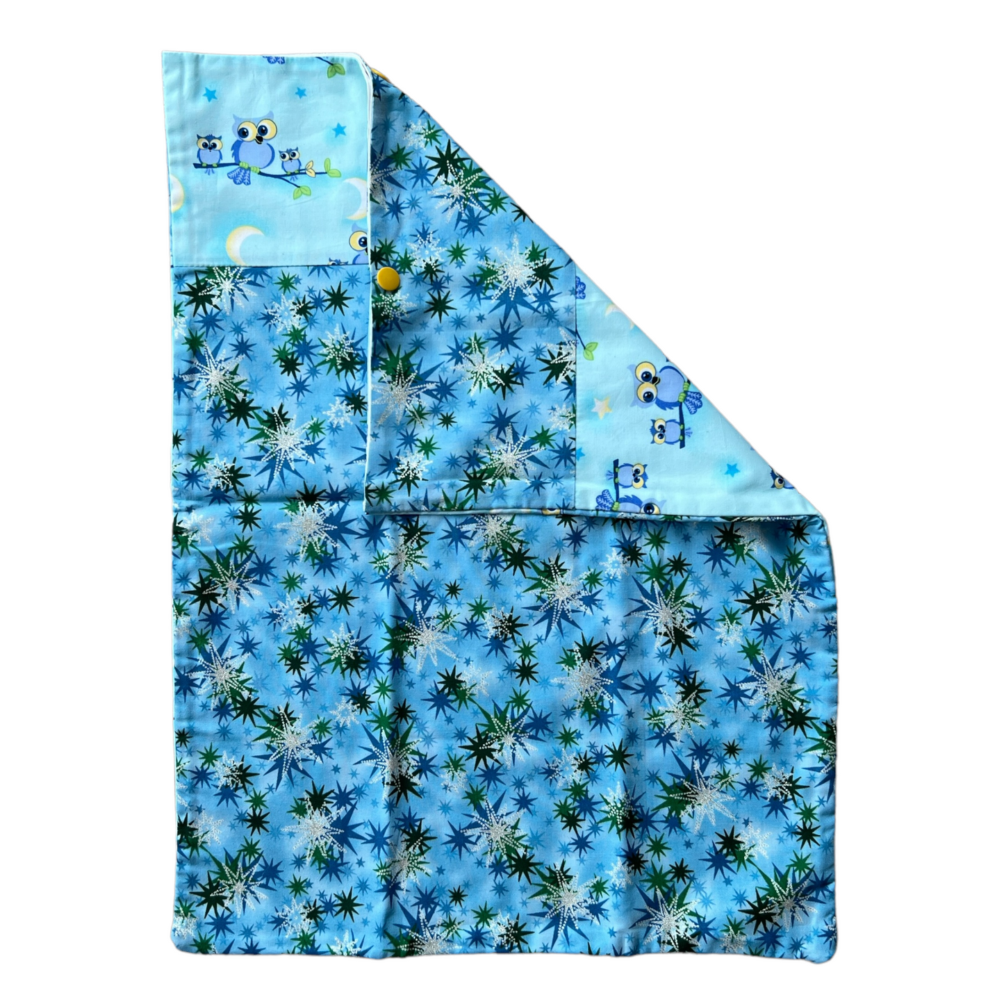 Reusable Cotton Nappy Bags  Splash Quilting Blue Birds