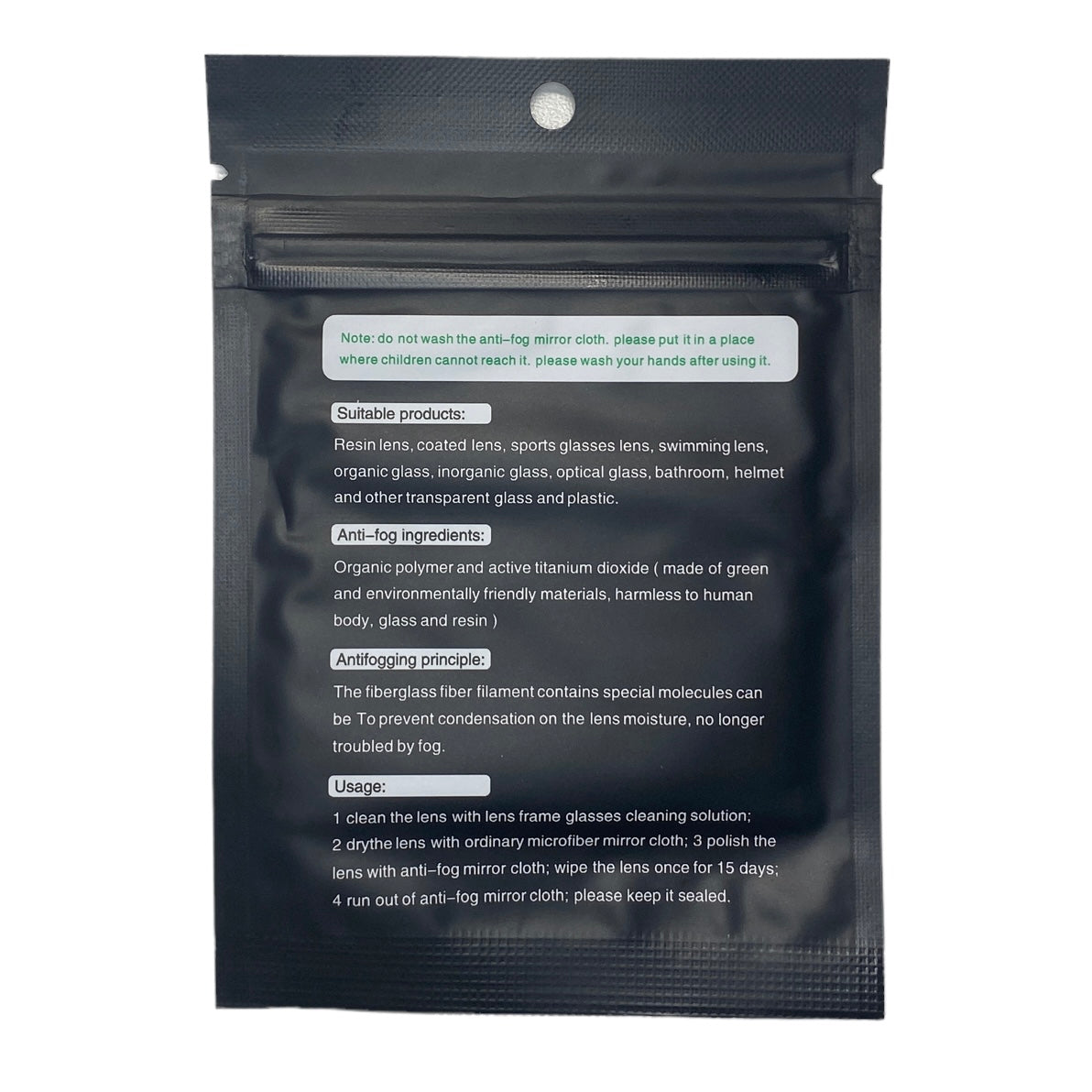 Anti Fog Glasses Wipes Glass Cleaners SPIRIT SPARKPLUGS