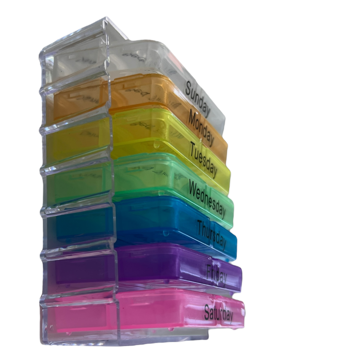 7 Day Pill Box — 4 Doses Daily - COMPACT  SPIRIT SPARKPLUGS