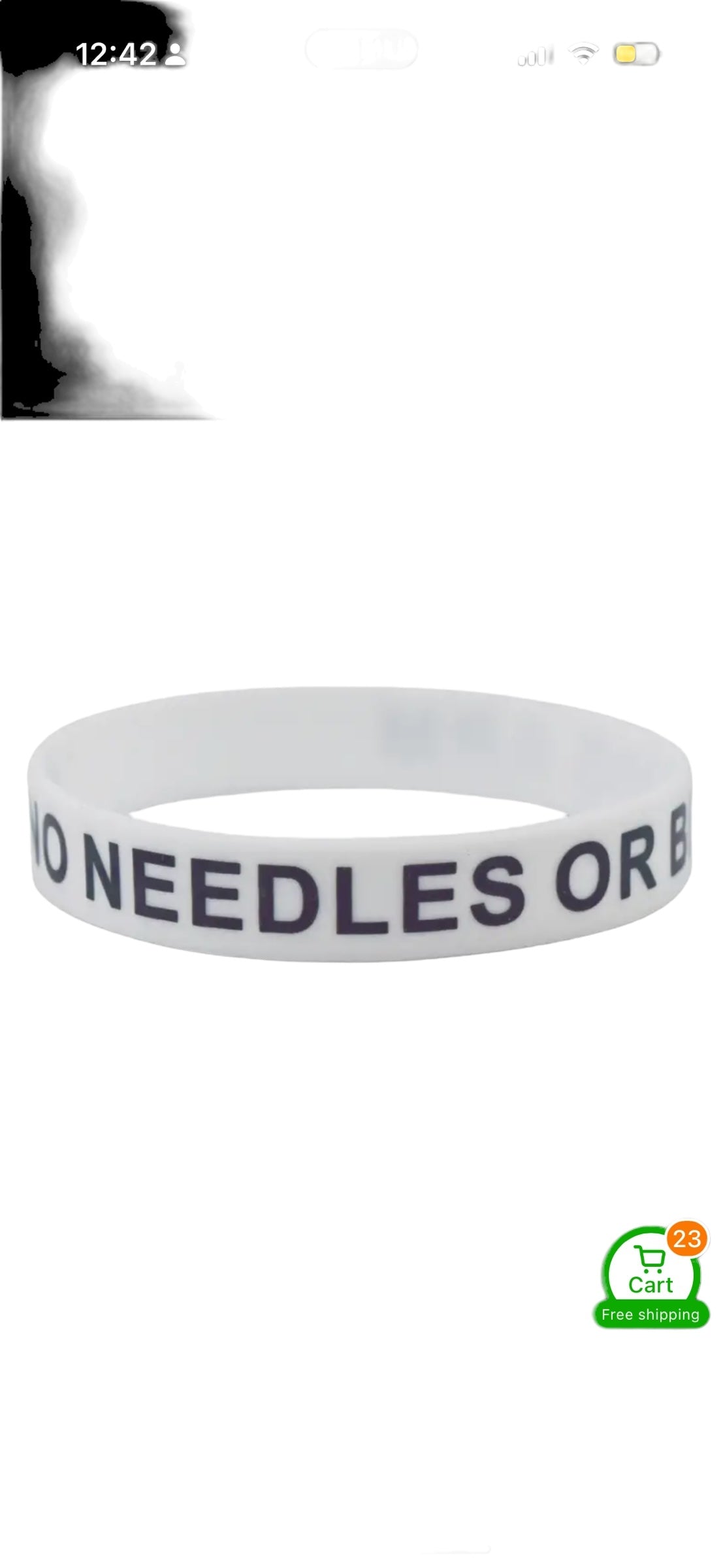 Awareness Bracelet — ‘No Needles or BP on this Arm’