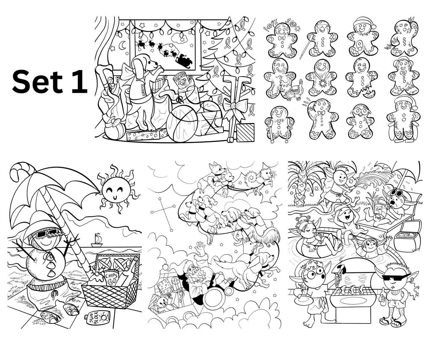 Colour-In Christmas Card — By Artist Delusions of Glamour