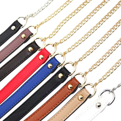 Bag Straps — Leatherette + Gold Chain