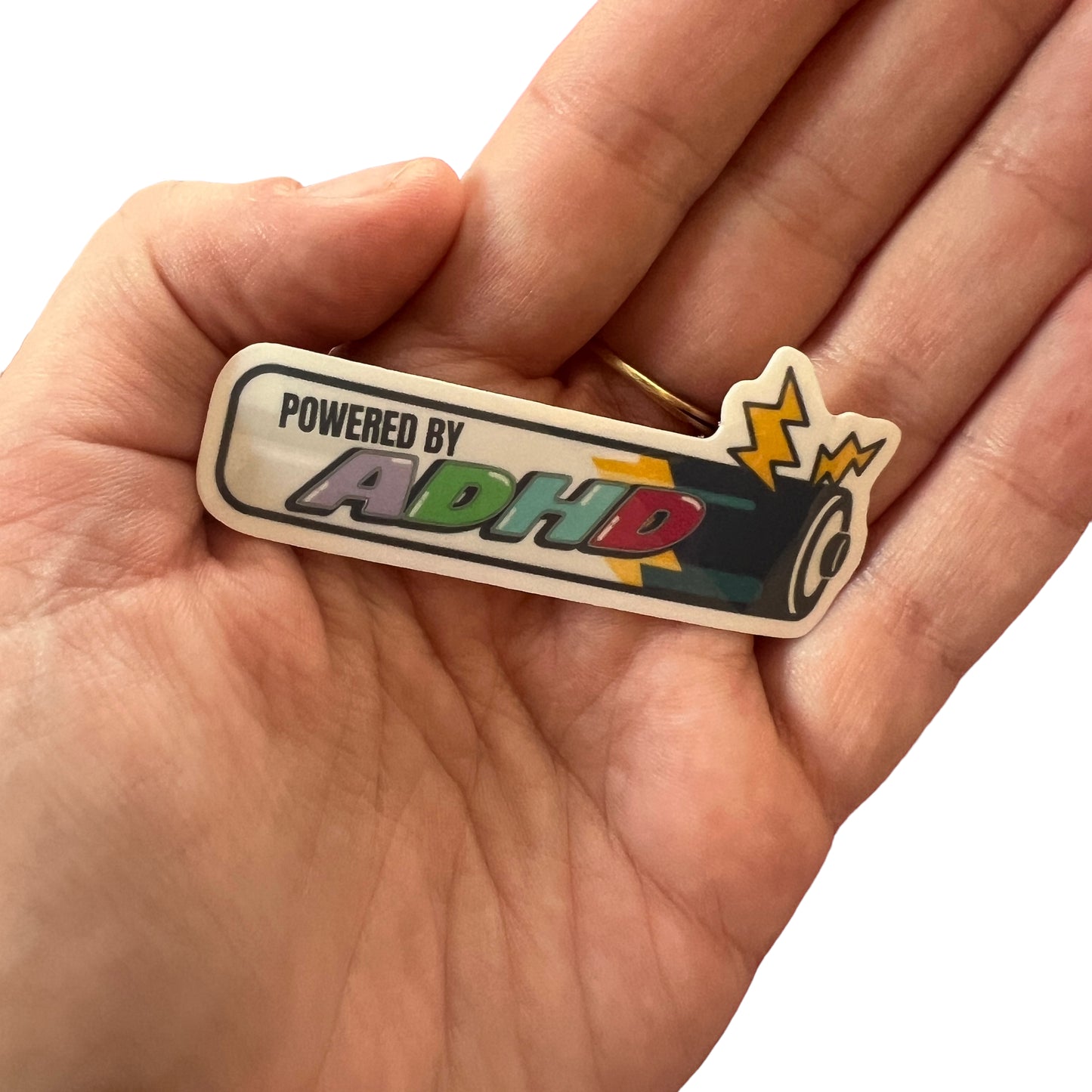 Sticker — ‘Powered By ADHD’ Battery