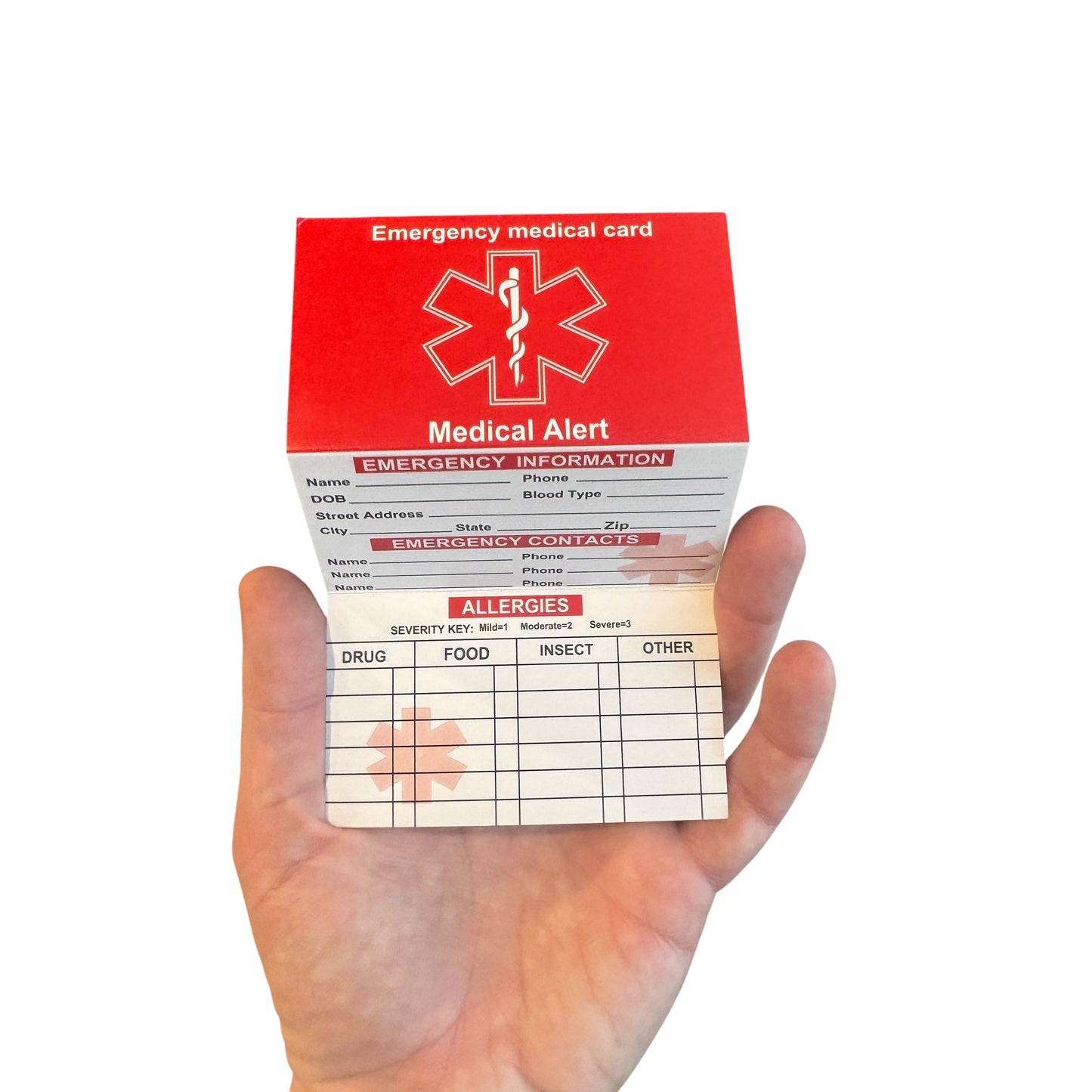 Medical Alert Card — Emergency Medical Card