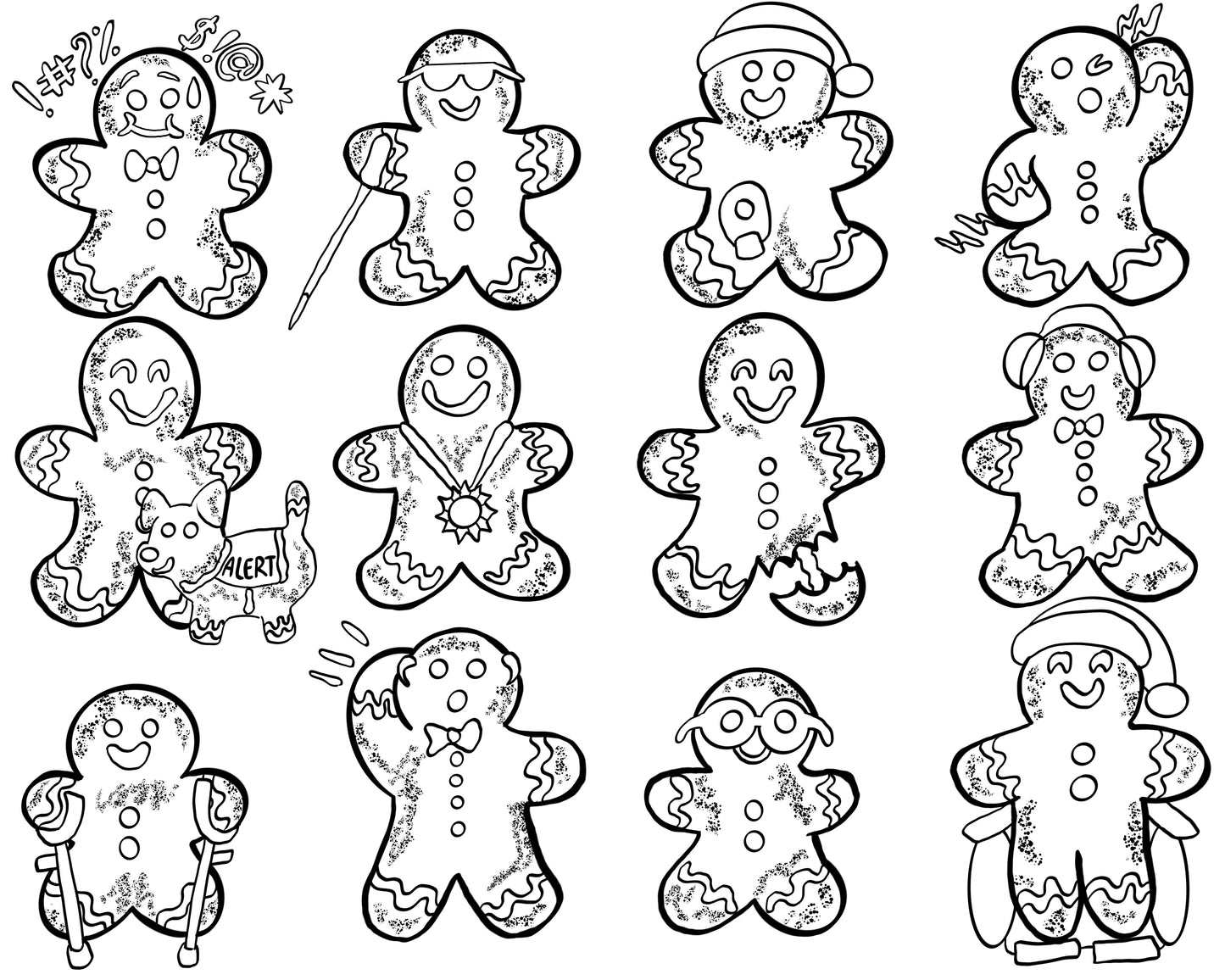 Colour-In Christmas Card — By Artist Delusions of Glamour