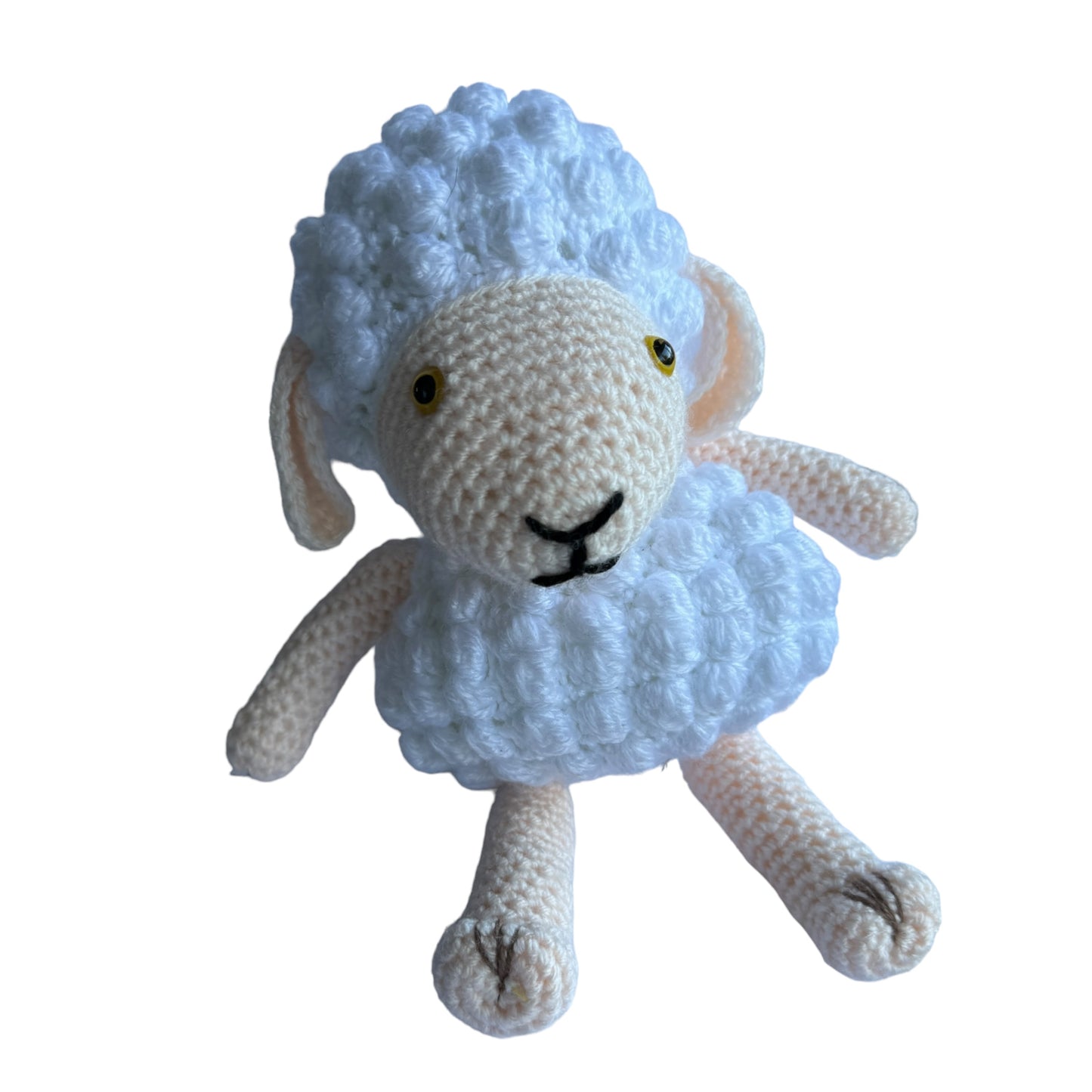 Hand-Crocheted Lamb — Made by Splash Quilting