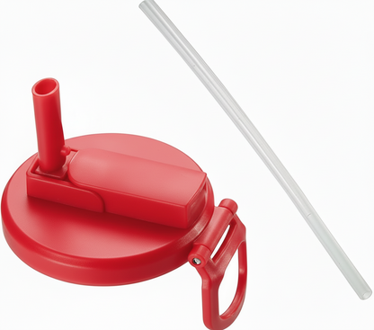 Soda Can Lid + Straw